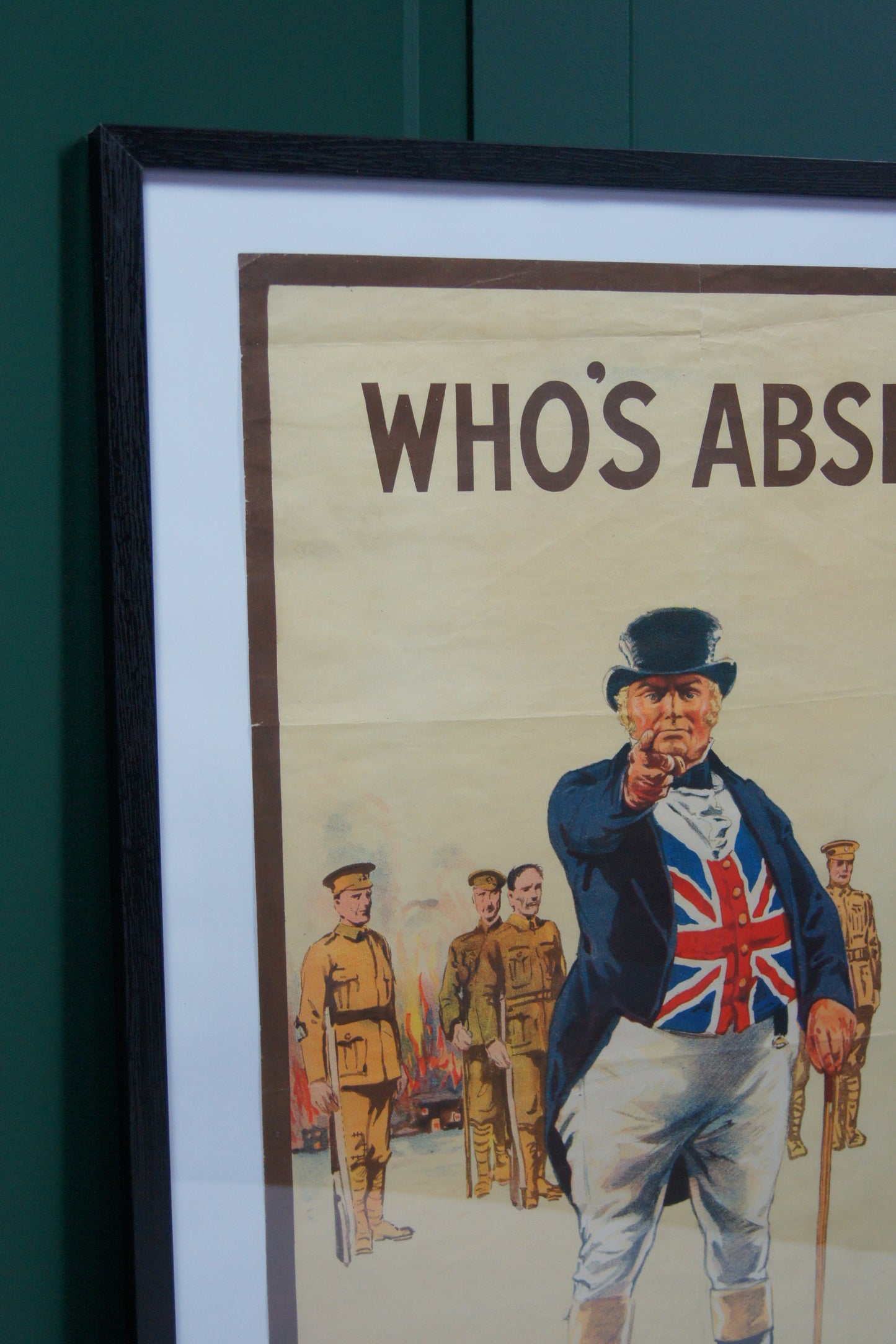 Original WW1 Recruitment Poster - Who's Absent?