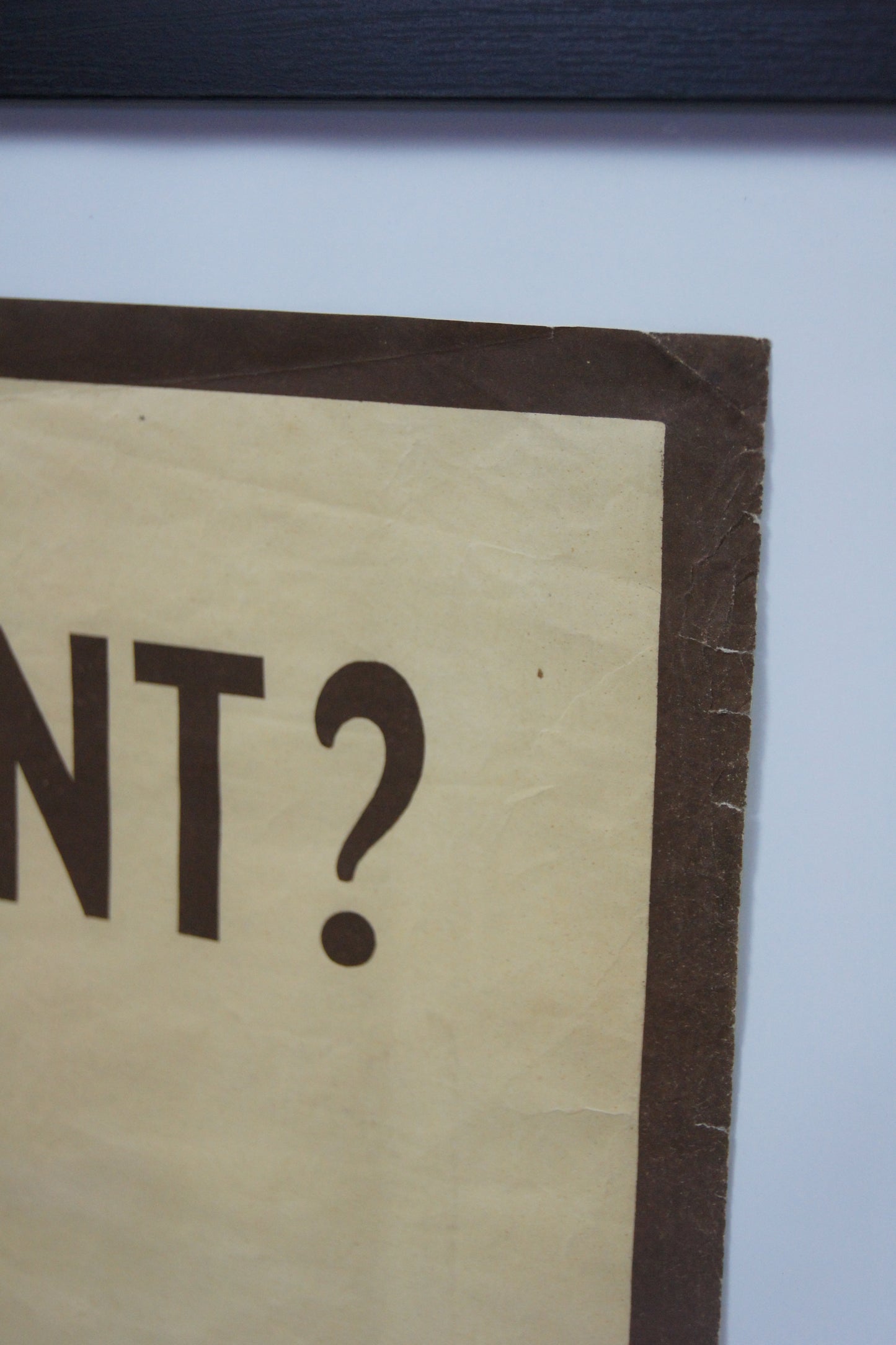 Original WW1 Recruitment Poster - Who's Absent?