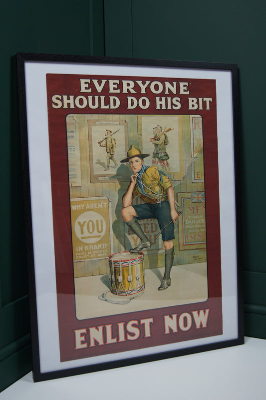 Original WW1 Recruitment Poster - Everyone Should Do His Bit