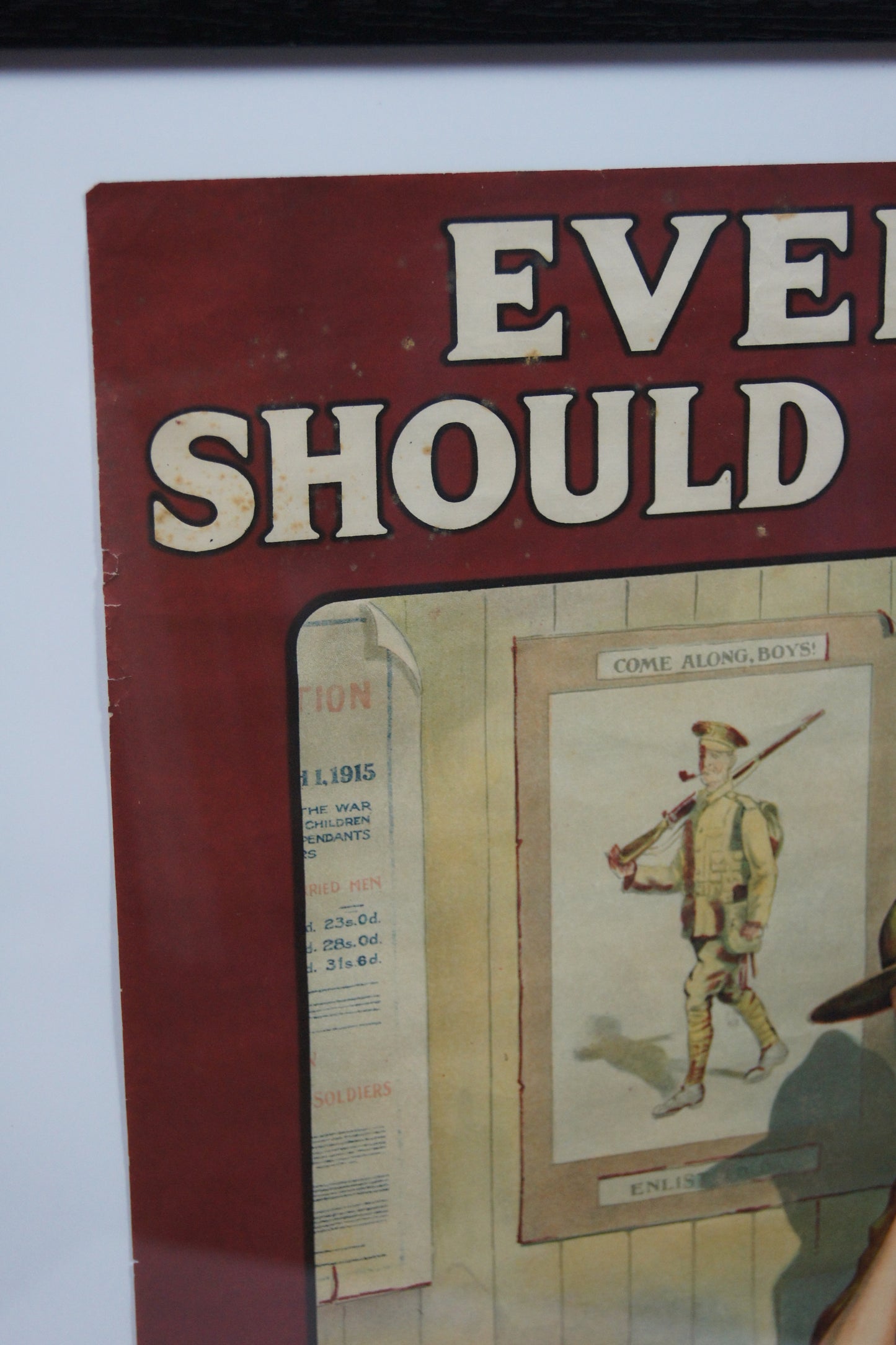 Original WW1 Recruitment Poster - Everyone Should Do His Bit