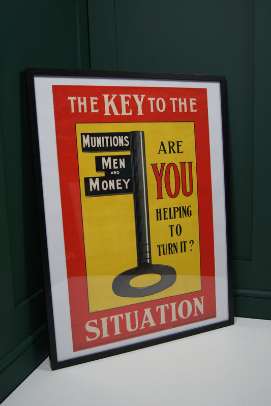 Original WW1 Recruitment Poster - The Key to the Situation