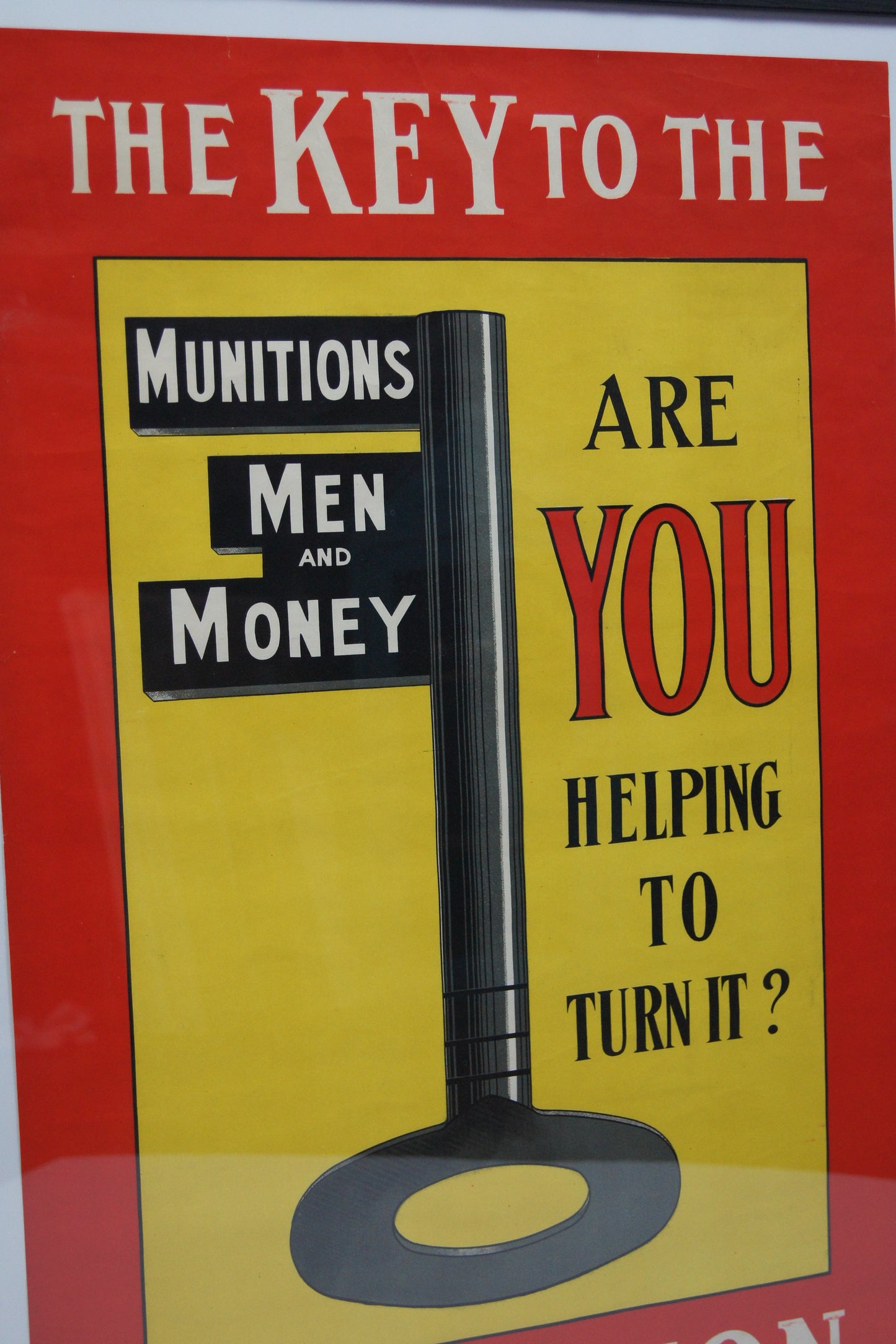 Original WW1 Recruitment Poster - The Key to the Situation