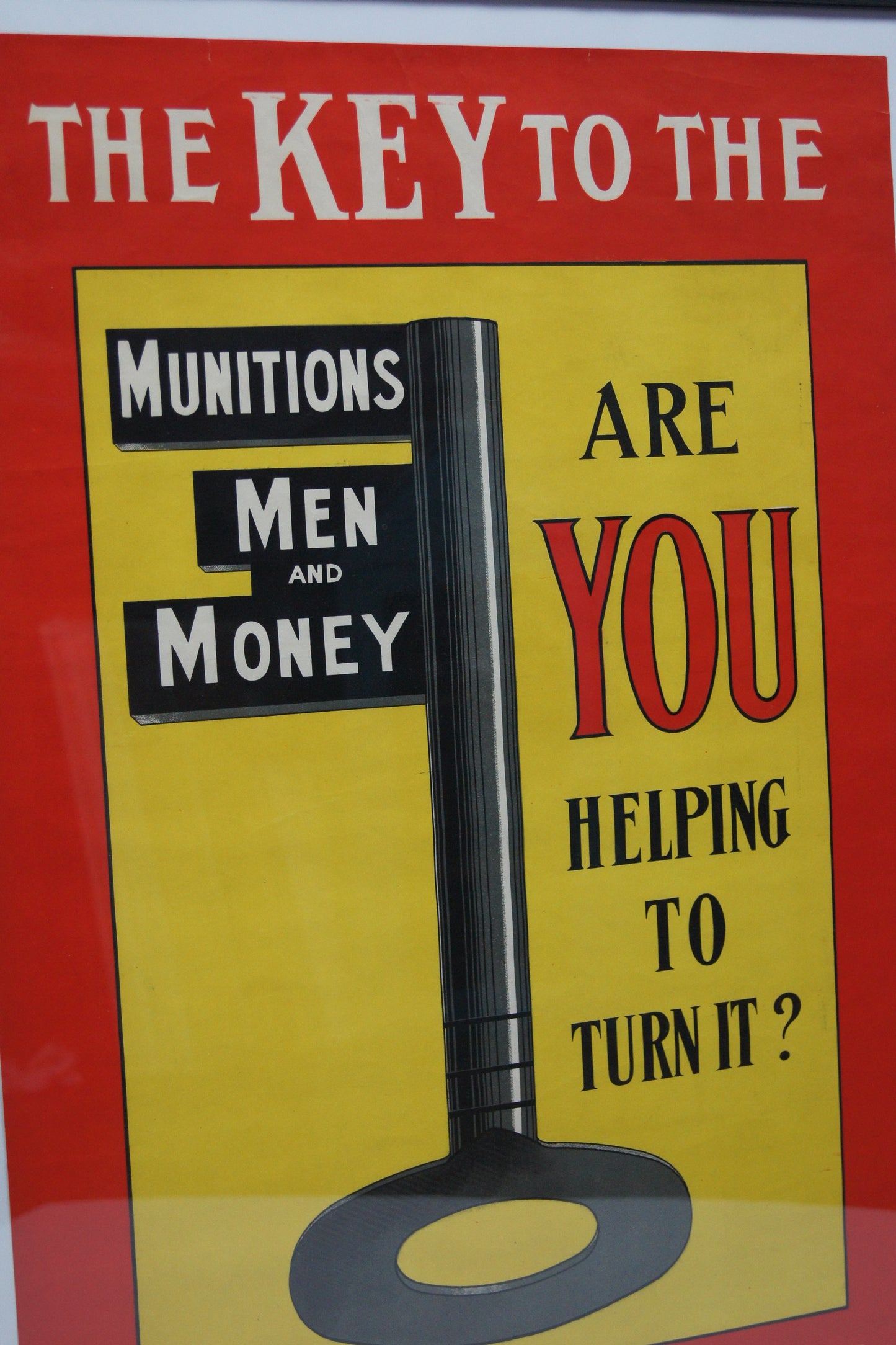 Original WW1 Recruitment Poster - The Key to the Situation