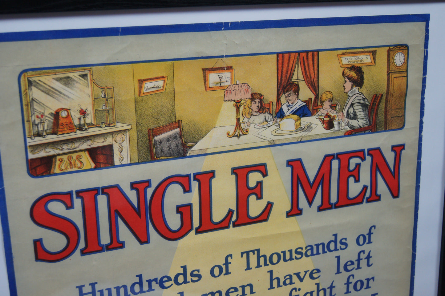 Original WW1 Recruitment Poster - Single Men Show Your Appreciation