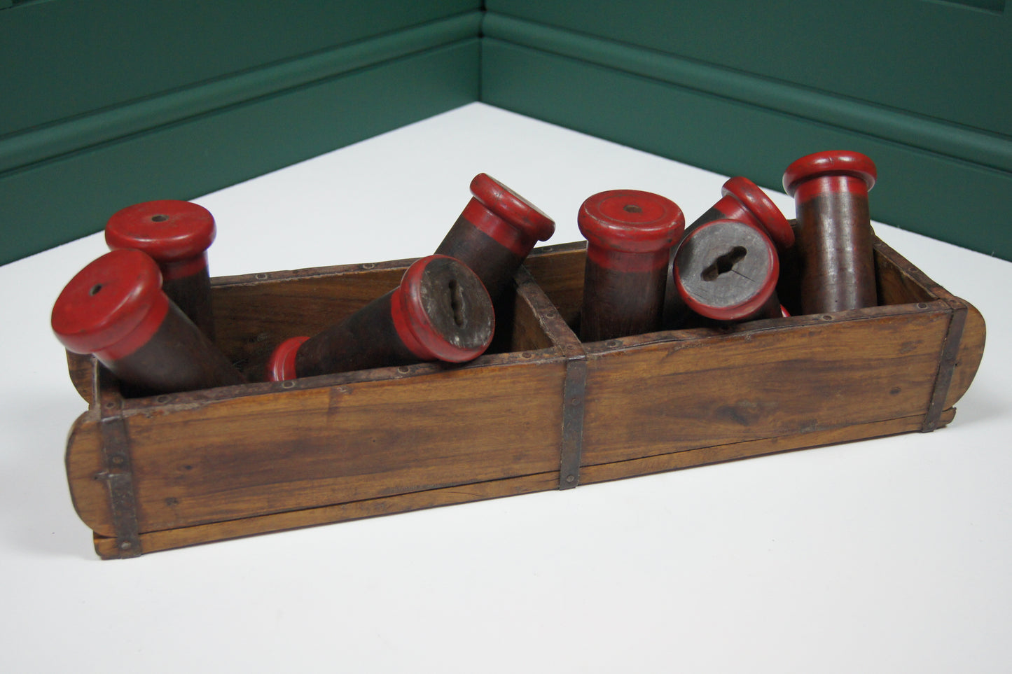 Vintage Red and Brown Bobbins