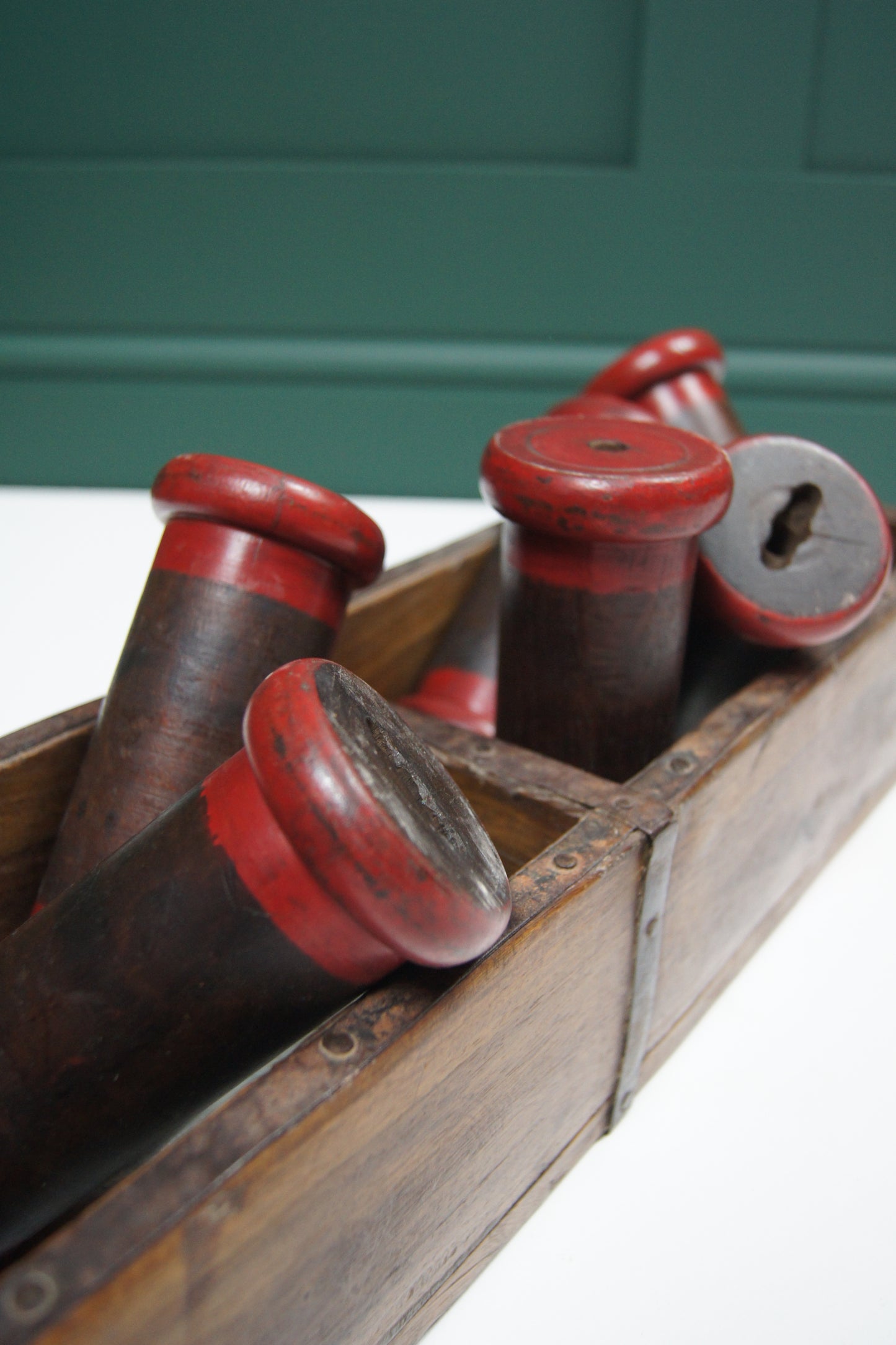 Vintage Red and Brown Bobbins