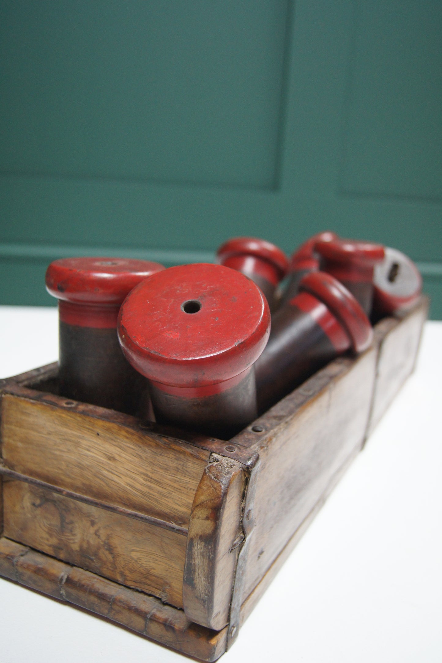 Vintage Red and Brown Bobbins