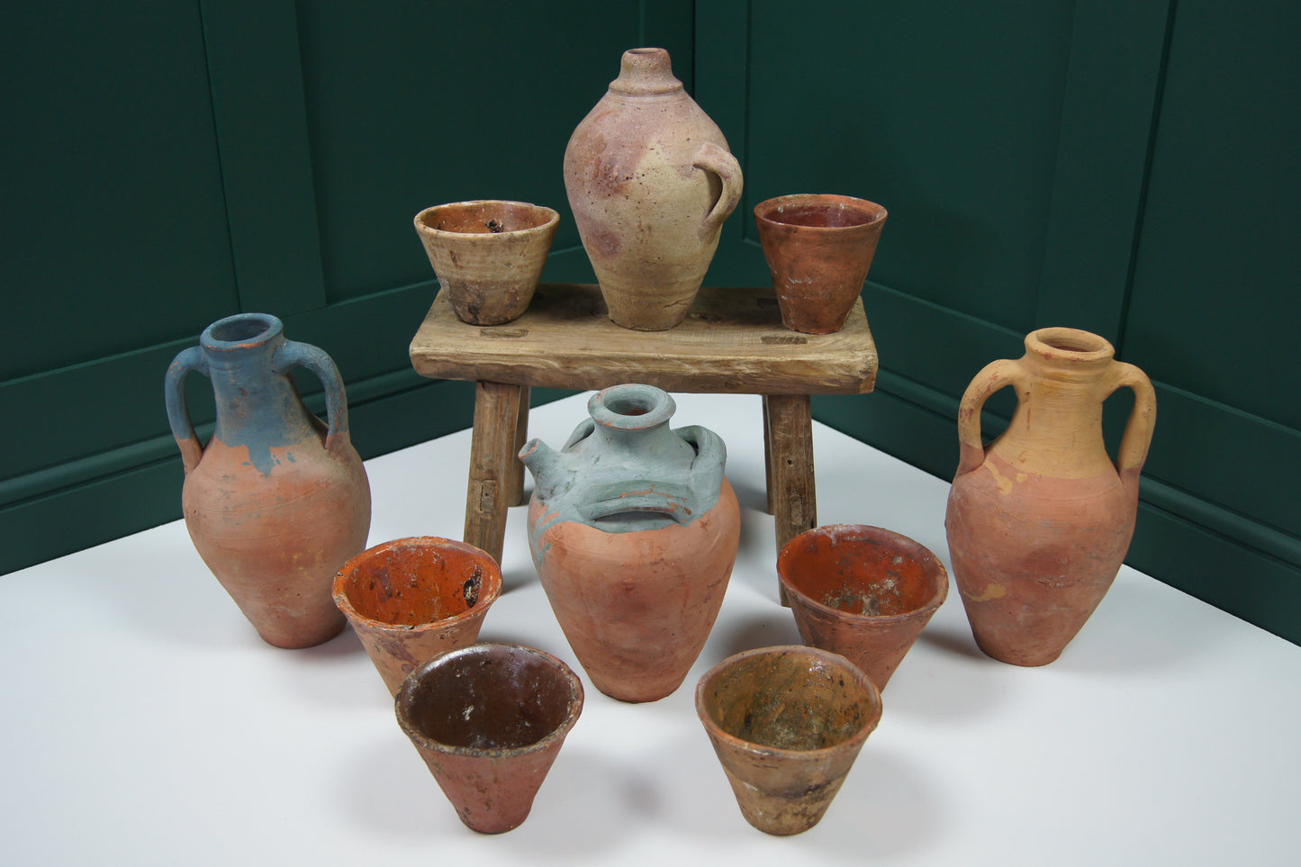 Vintage Terracotta Amphora/Jug - Dual Handle Orange