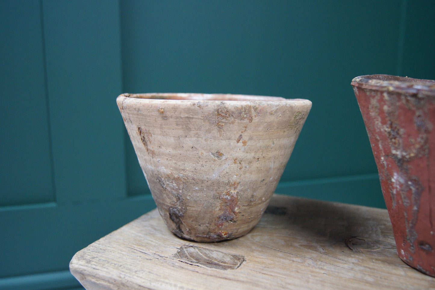 Vintage Antique French Terracotta Resin Sap Pots