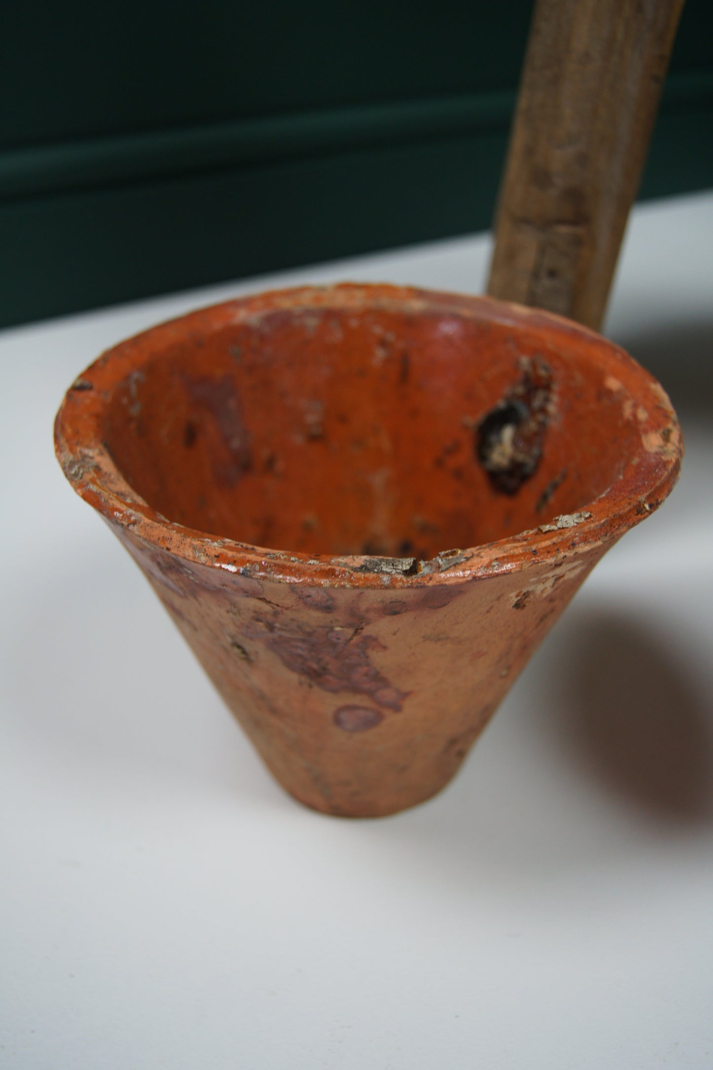 Vintage Antique French Terracotta Resin Sap Pots