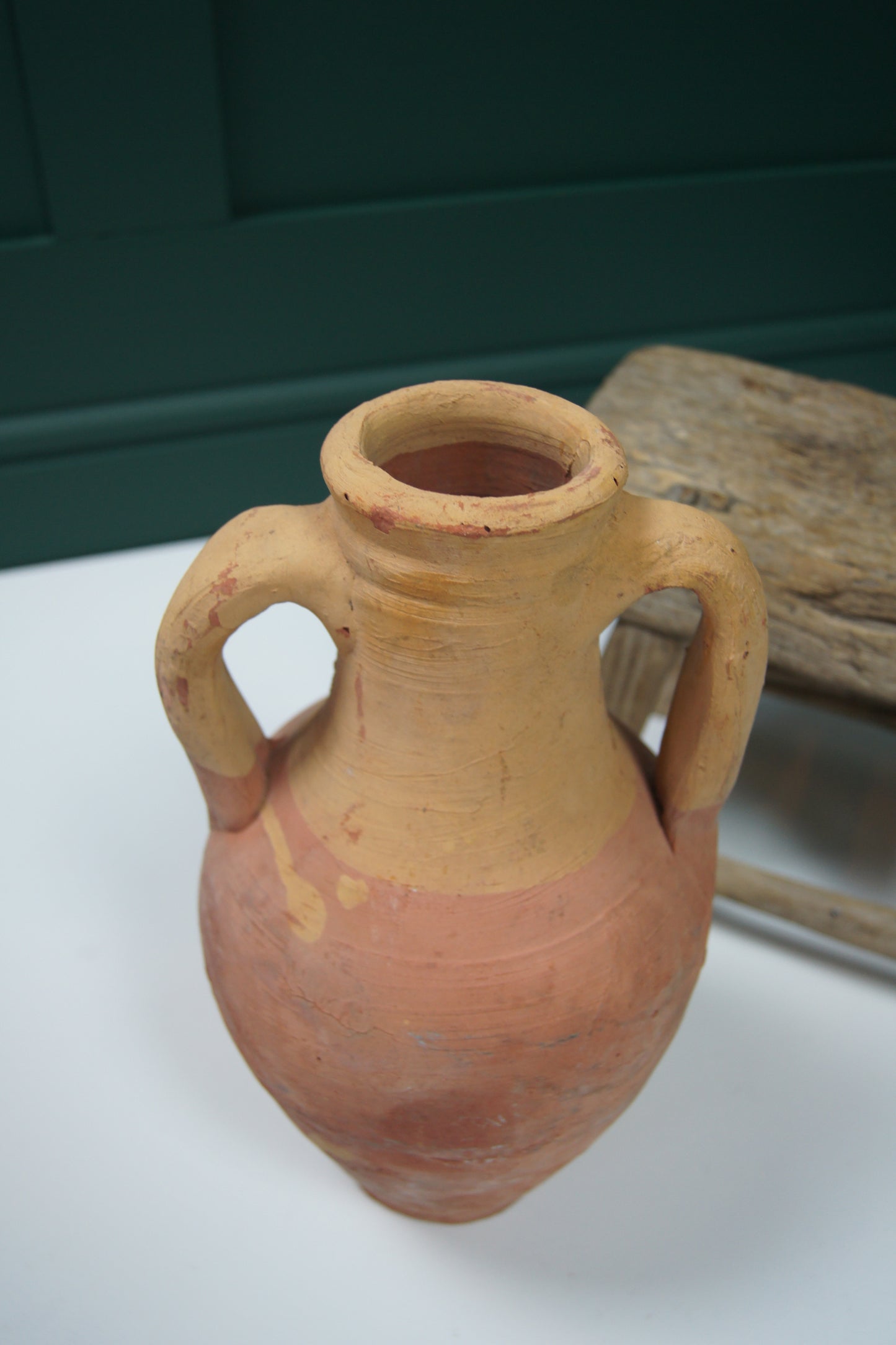 Vintage Terracotta Amphora/Jug - Dual Handle Orange