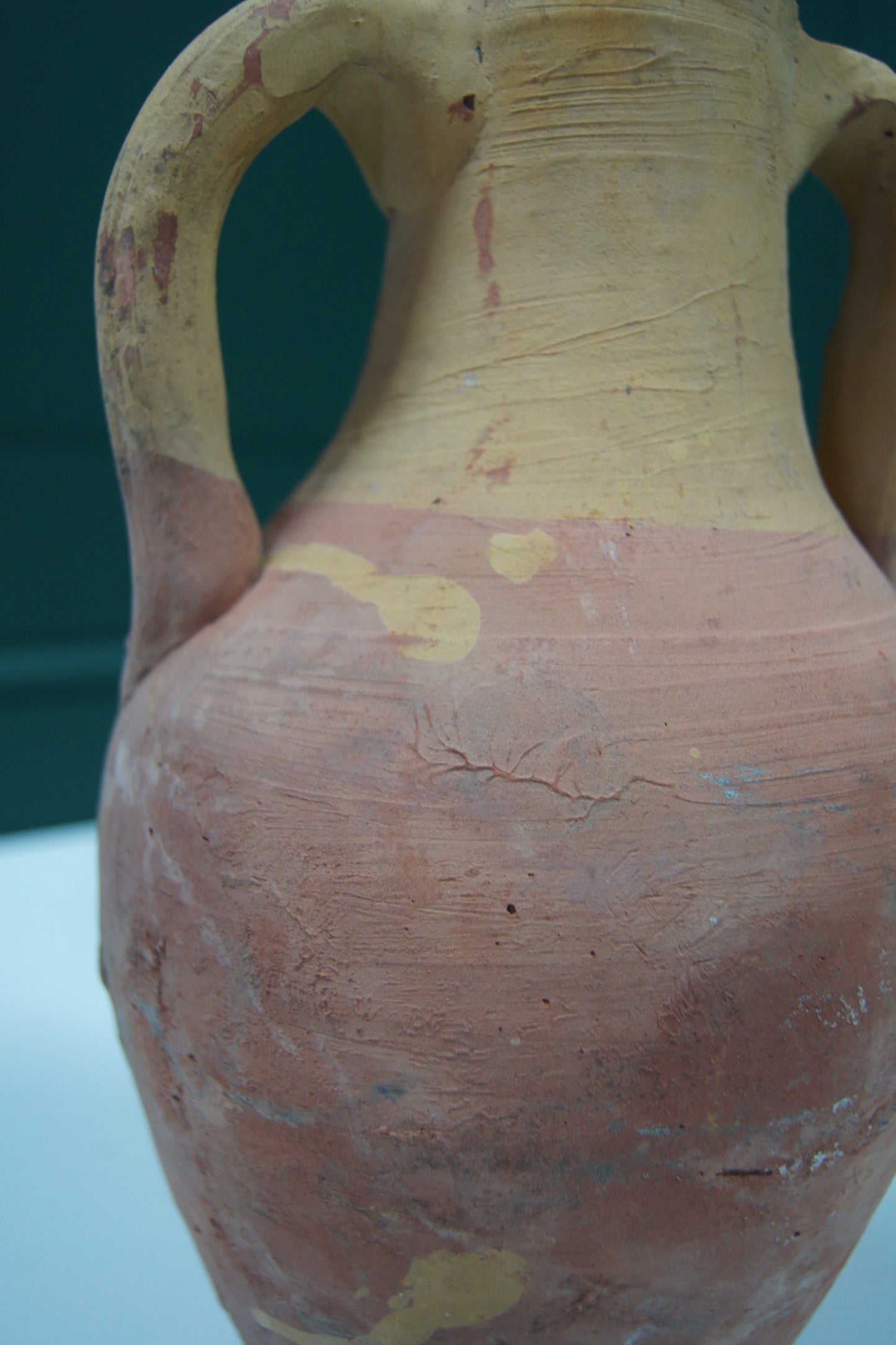 Vintage Terracotta Amphora/Jug - Dual Handle Orange