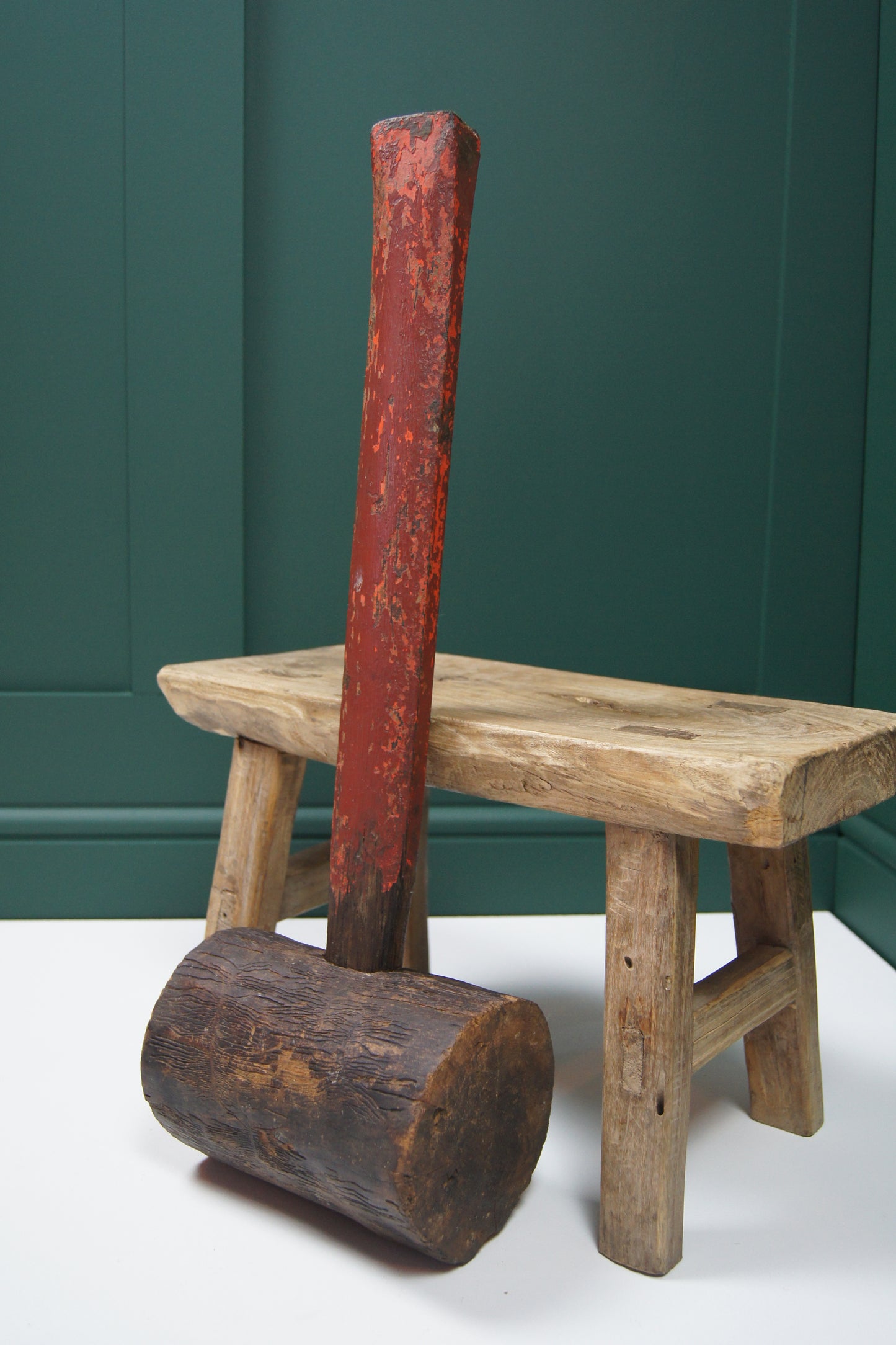 Large Vintage Wooden Fairground Mallet