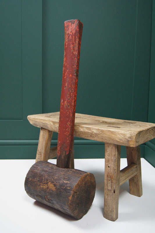 Large Vintage Wooden Fairground Mallet