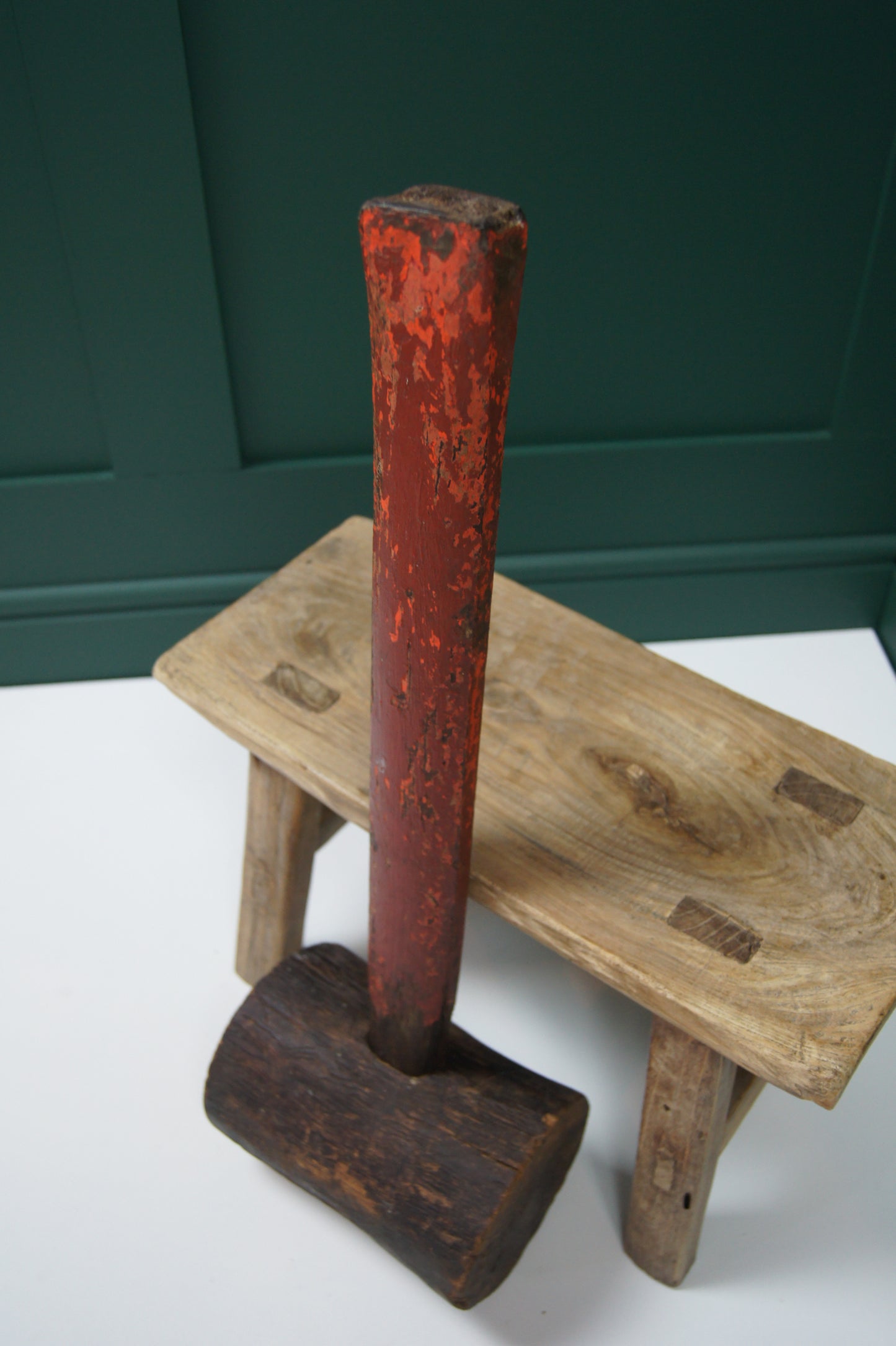 Large Vintage Wooden Fairground Mallet