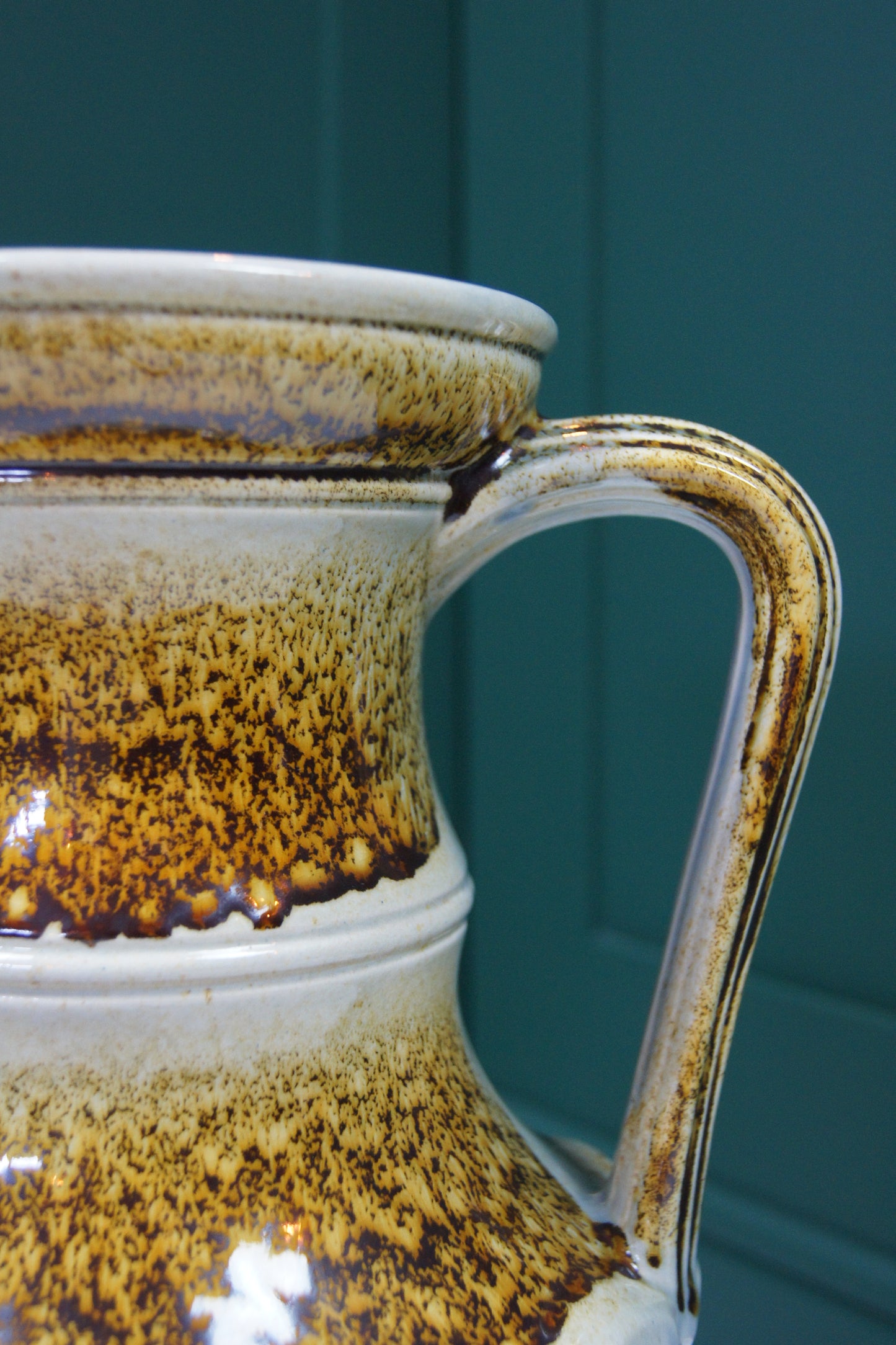 Large Brown & Yellow West German Vase '1816-45'