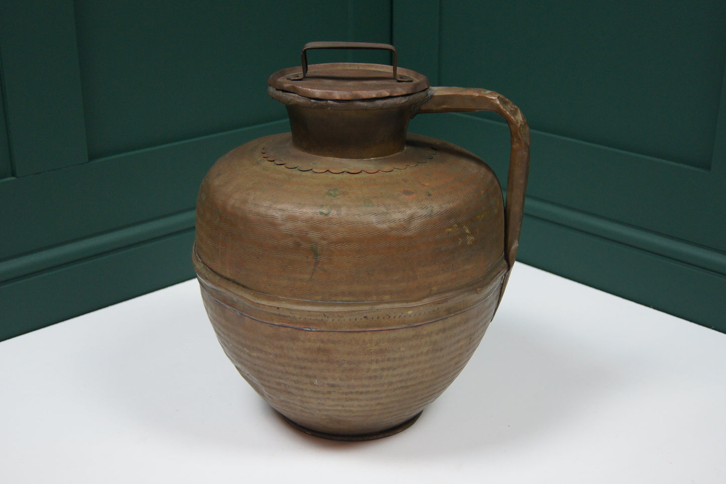 Large French Antique Brass Milk Jug