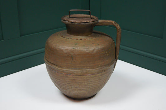 Large French Antique Brass Milk Jug