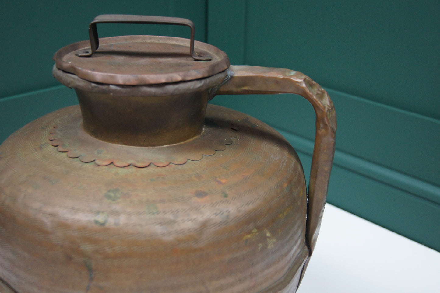 Large French Antique Brass Milk Jug