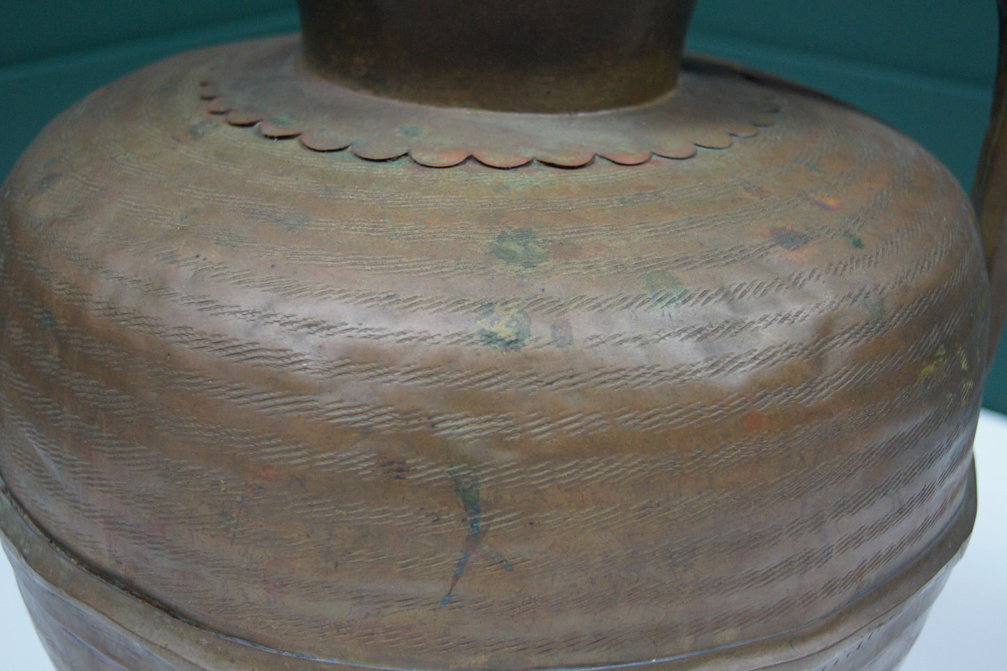 Large French Antique Brass Milk Jug