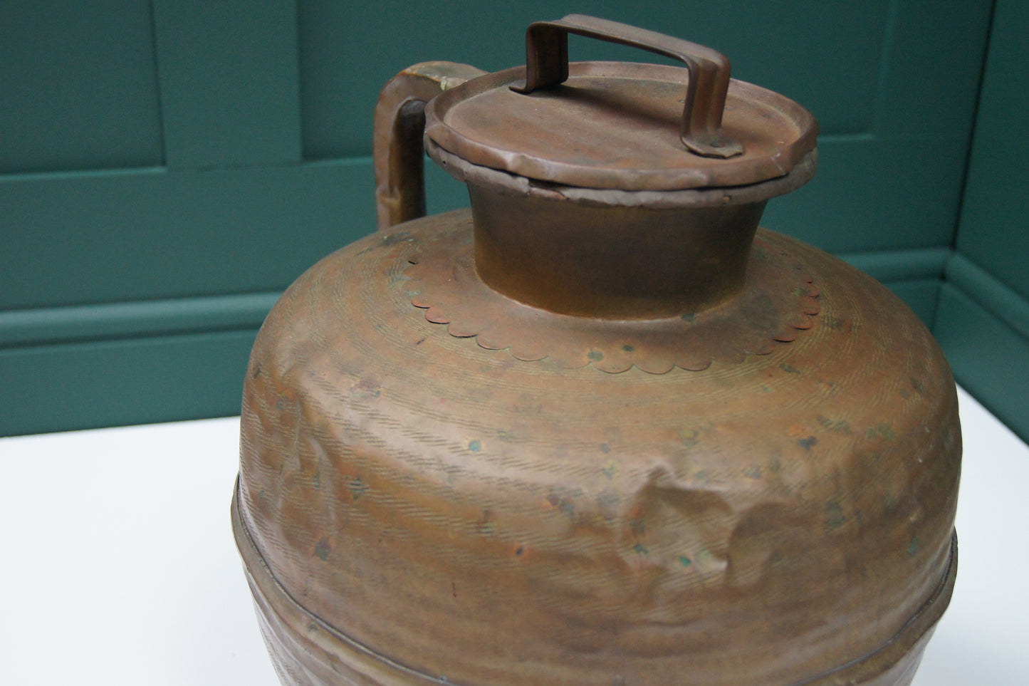 Large French Antique Brass Milk Jug