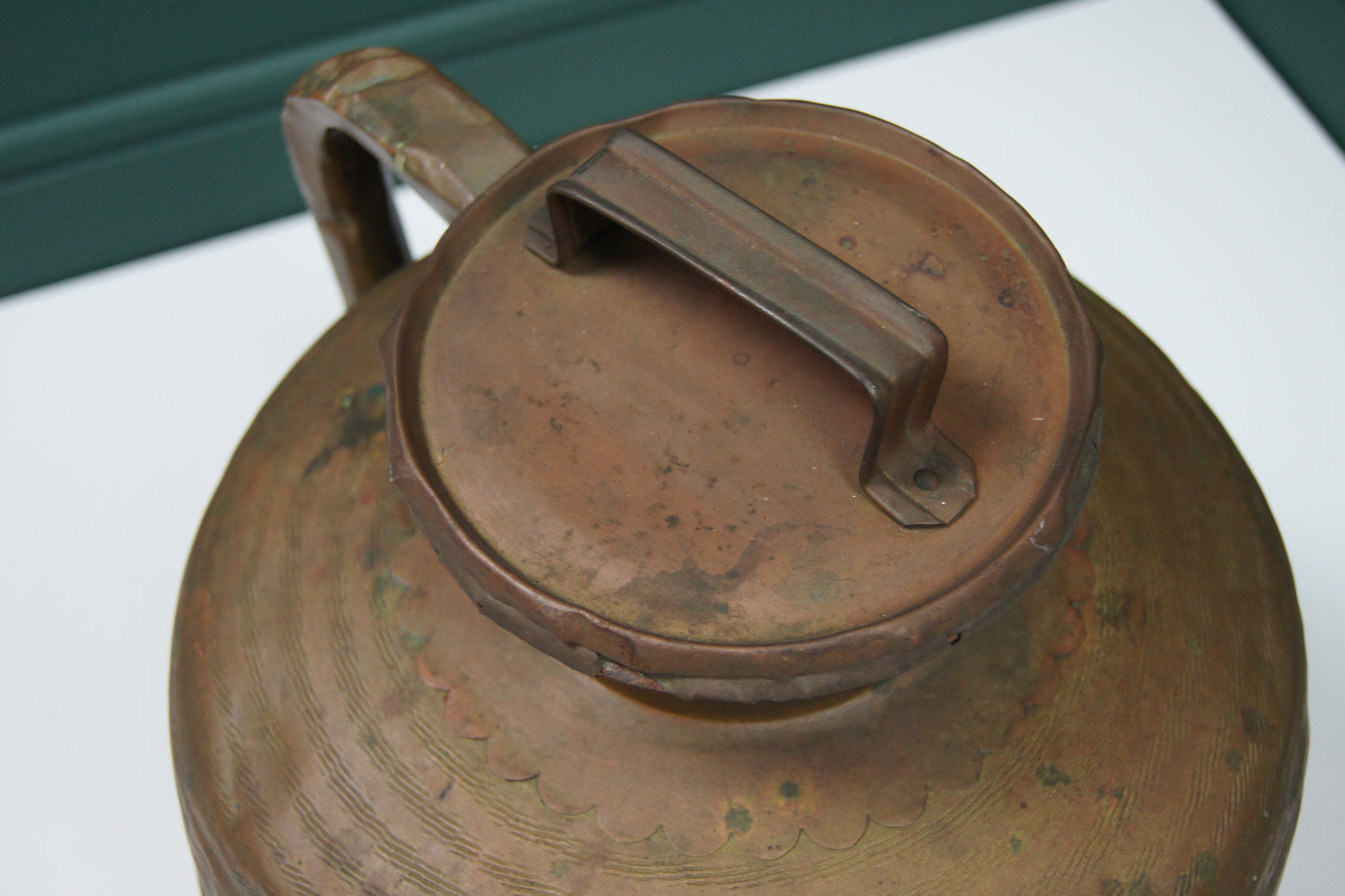 Large French Antique Brass Milk Jug