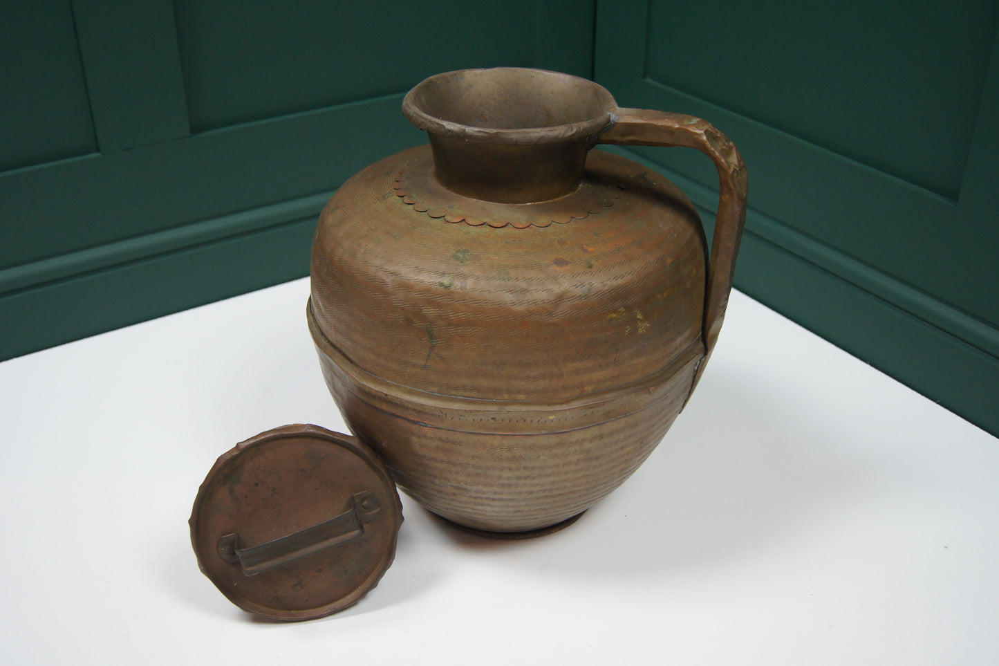 Large French Antique Brass Milk Jug