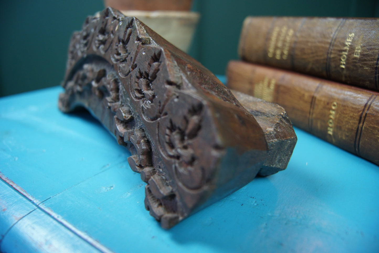 Large Vintage Reclaimed Wooden Indian Printing Block Stamp