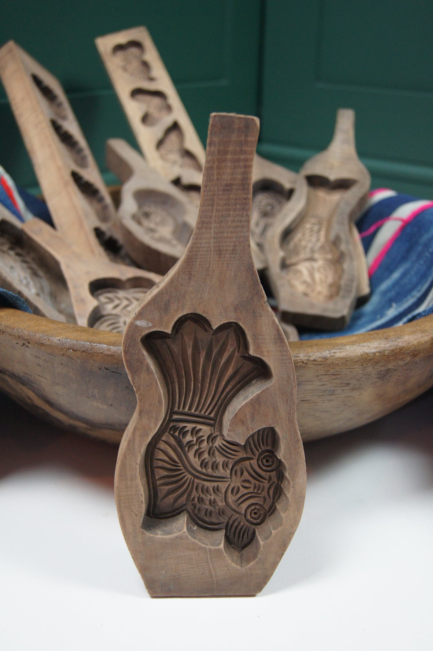 Medium Wooden Vintage Chinese/Japanese Cake Mold