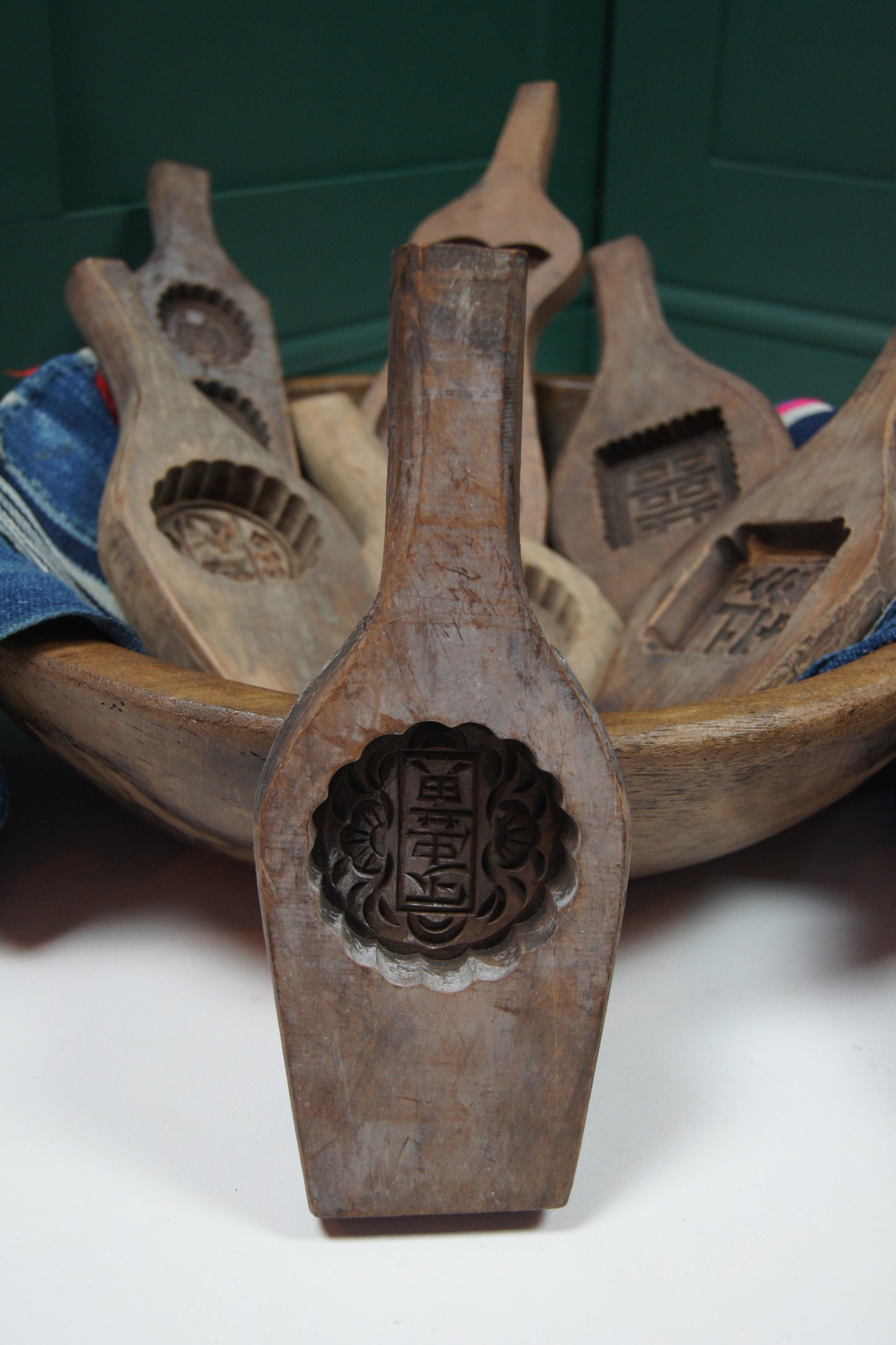 Large Wooden Vintage Chinese/Japanese Cake Mold