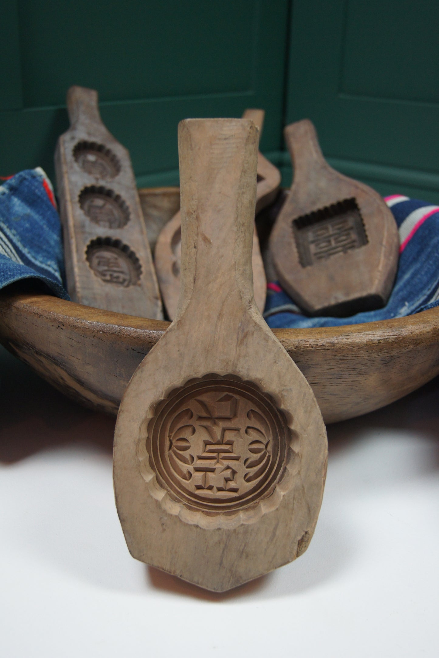 Large Wooden Vintage Chinese/Japanese Cake Mold