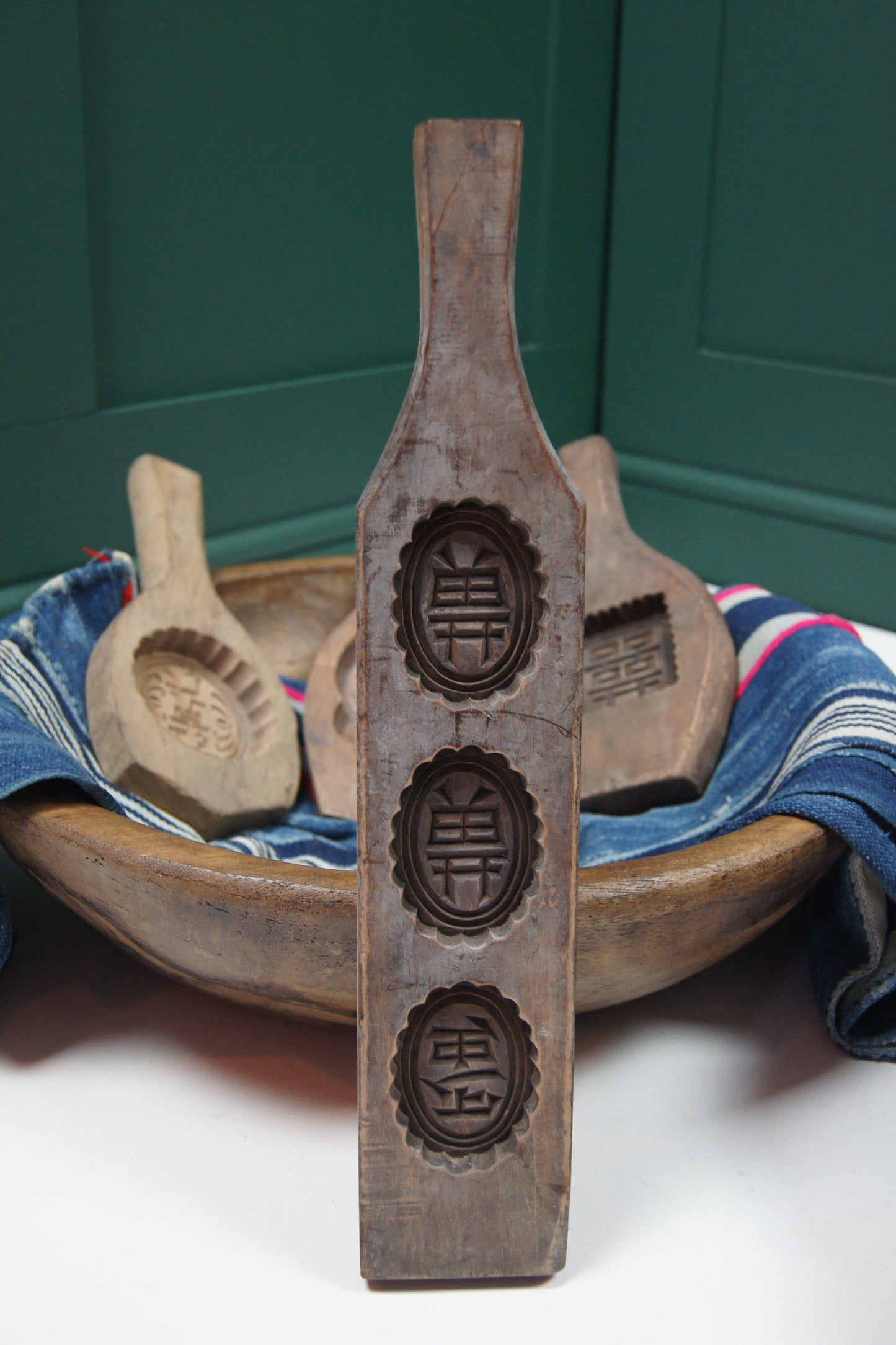 Large Wooden Vintage Chinese/Japanese Cake Mold