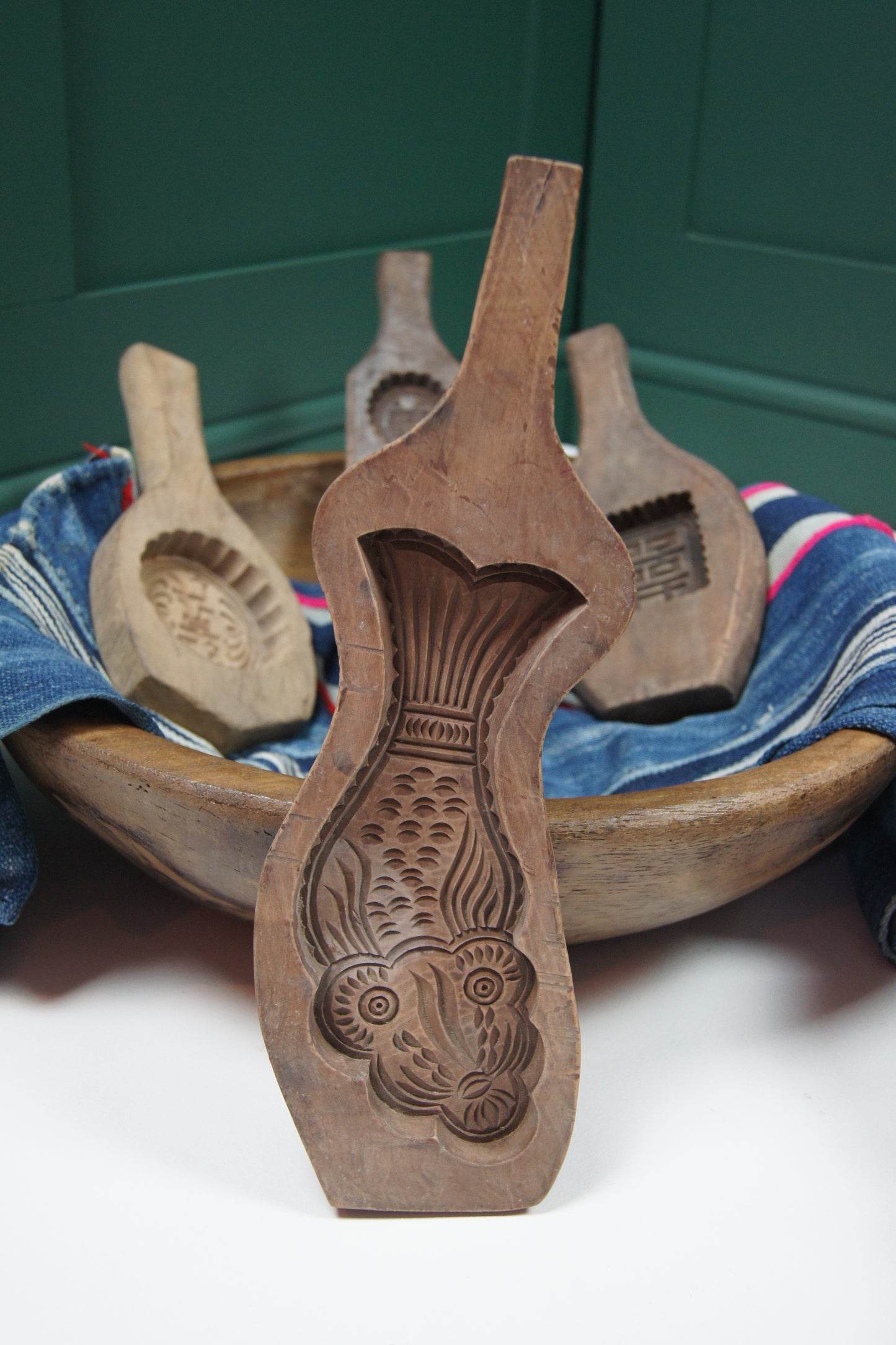 Large Wooden Vintage Chinese/Japanese Cake Mold