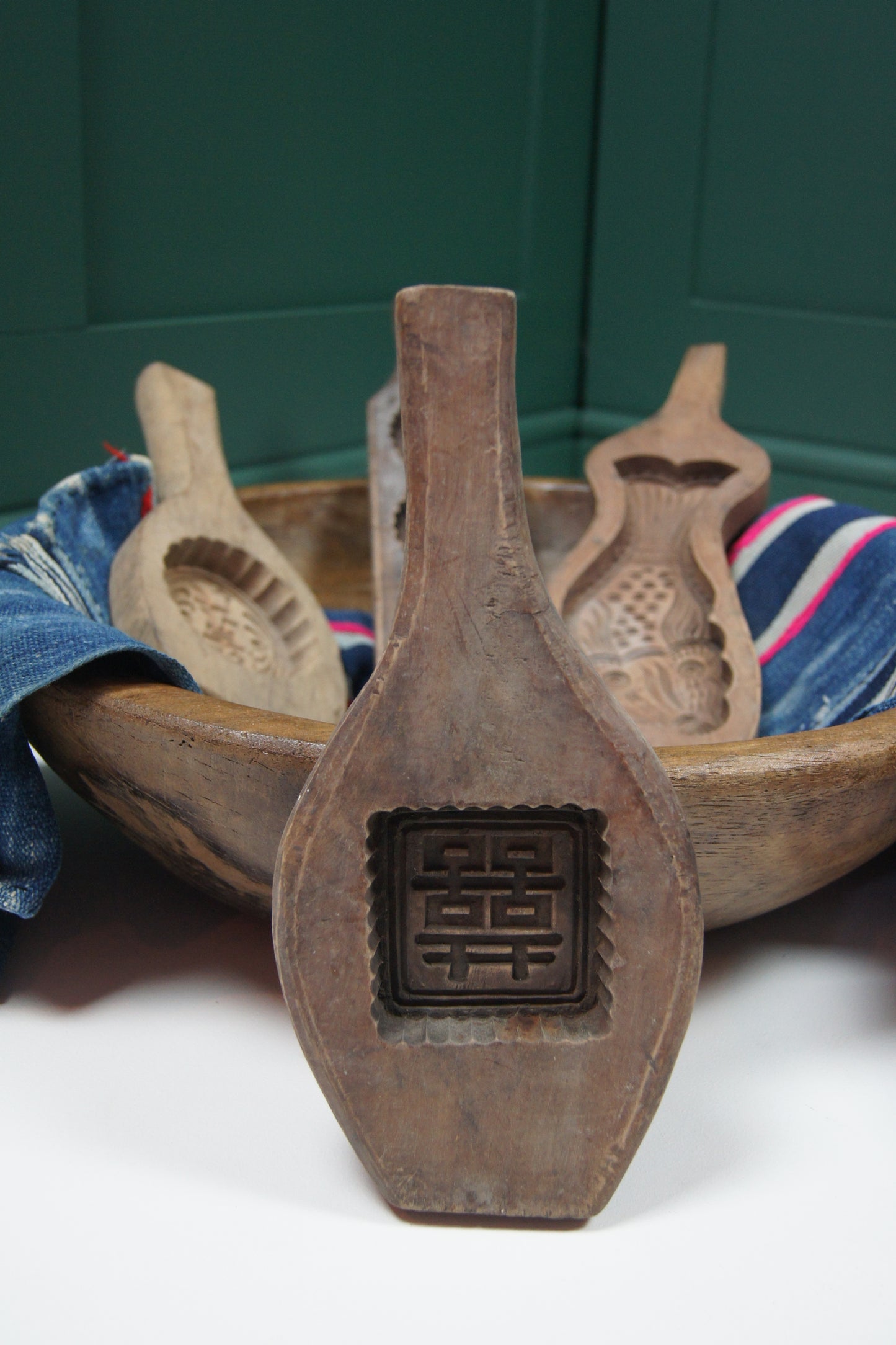 Large Wooden Vintage Chinese/Japanese Cake Mold