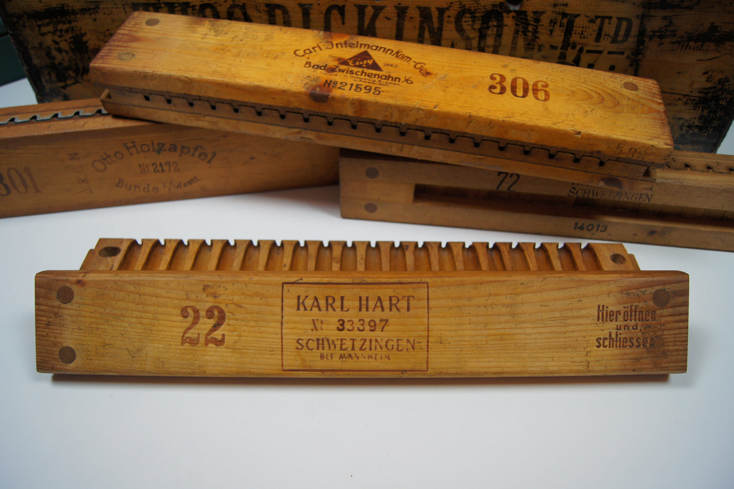 Vintage German Wooden Cigar Press Molds