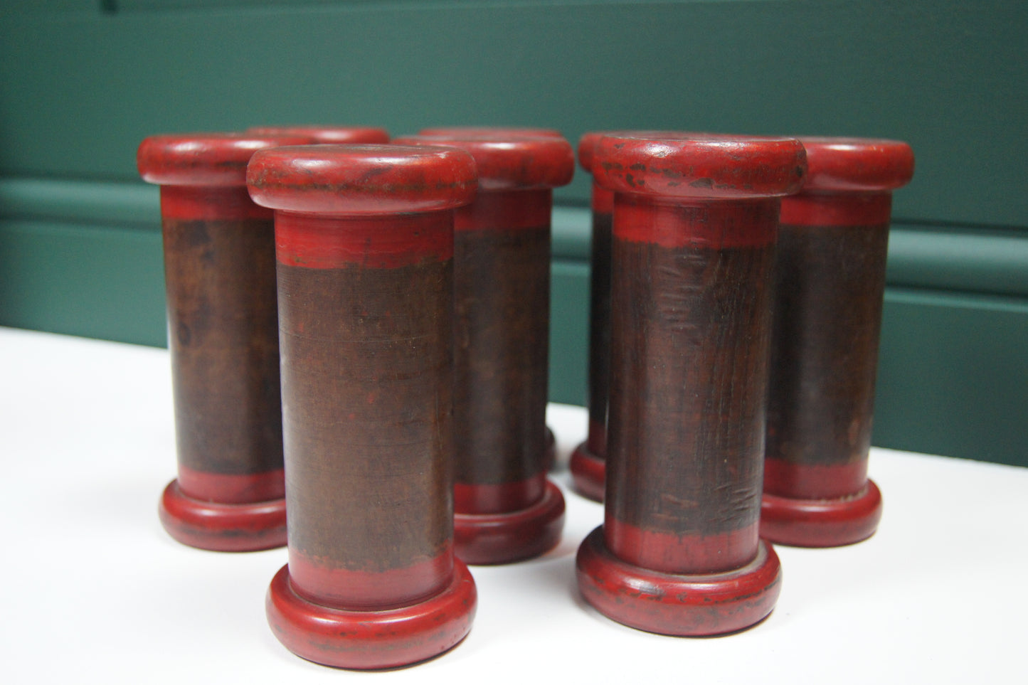 Vintage Red and Brown Bobbins