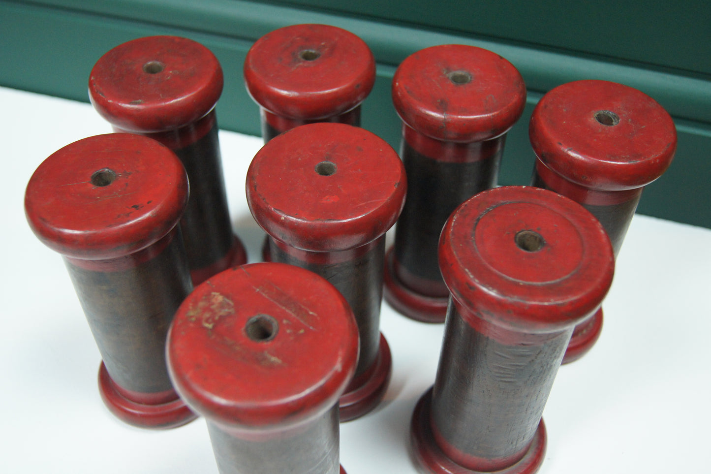Vintage Red and Brown Bobbins