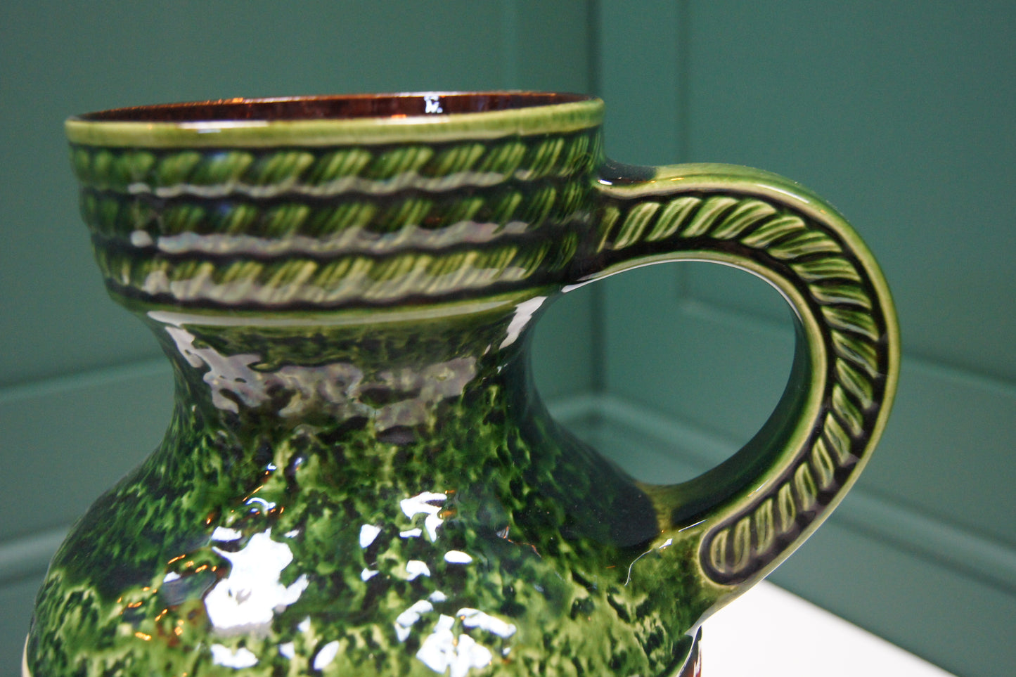 Large Red & Green West German Vase '661-40'