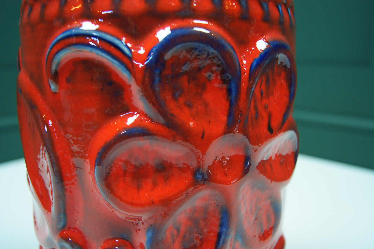 Large Red & Blue West German Vase '94-30'