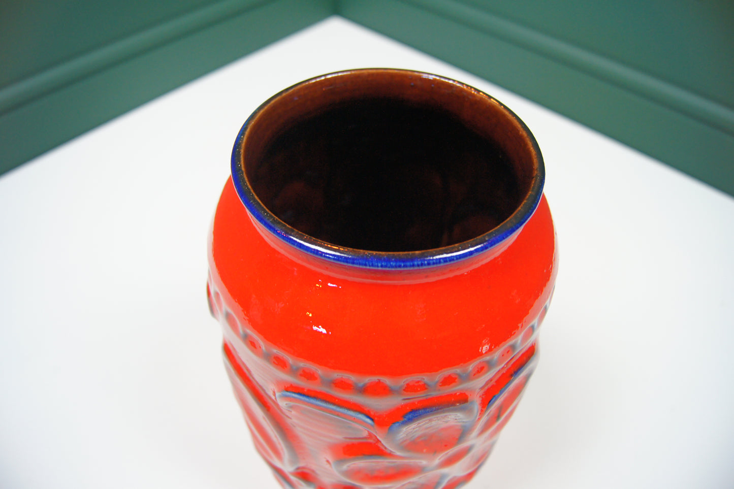 Large Red & Blue West German Vase '94-30'