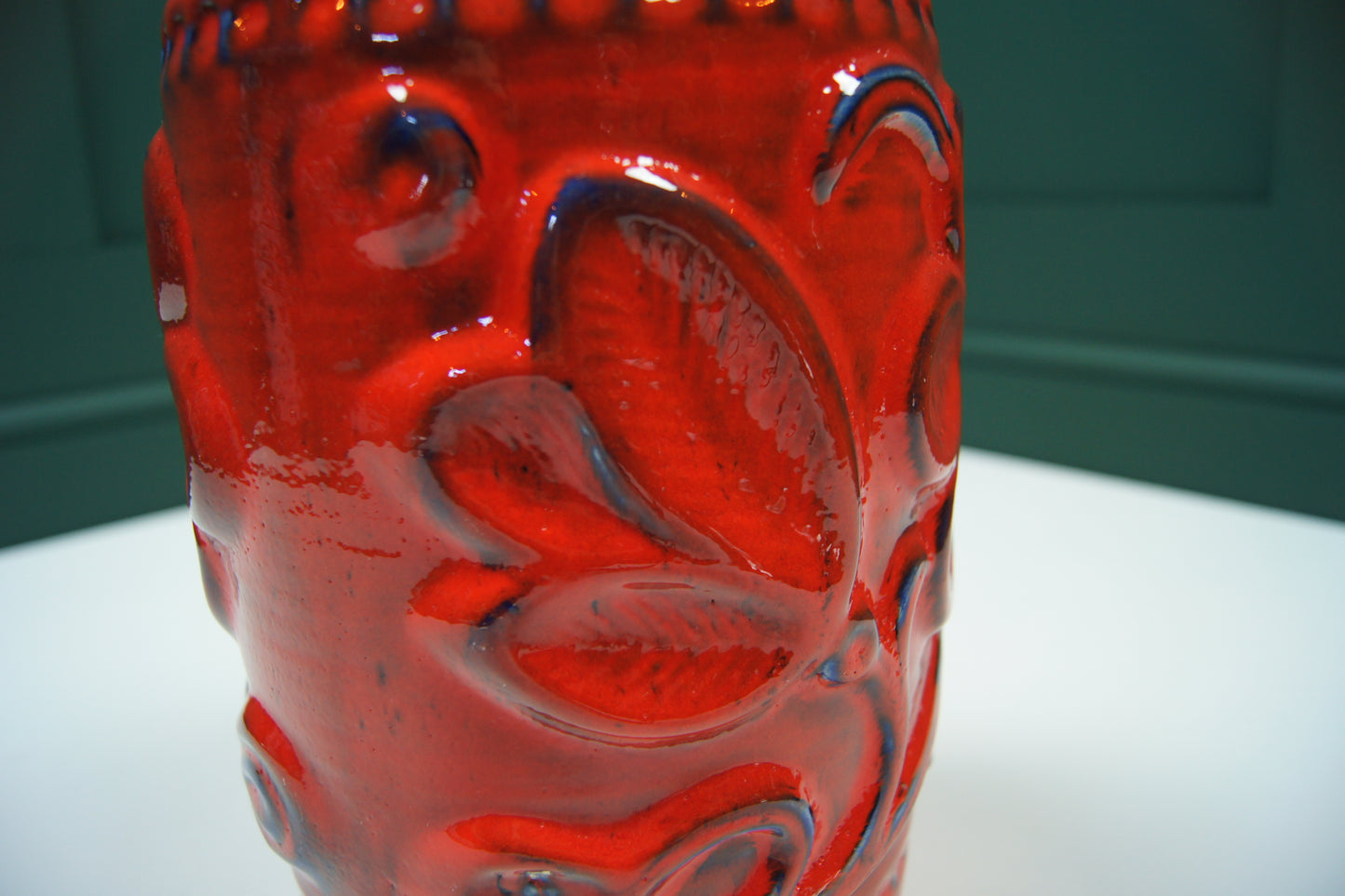 Large Red & Blue West German Vase '94-30'