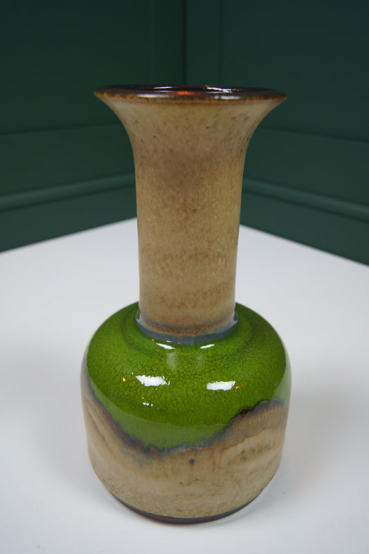 Medium Green & Brown West German Vase '602-10-30'