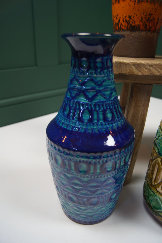 Medium Blue West German Vase '606-30'