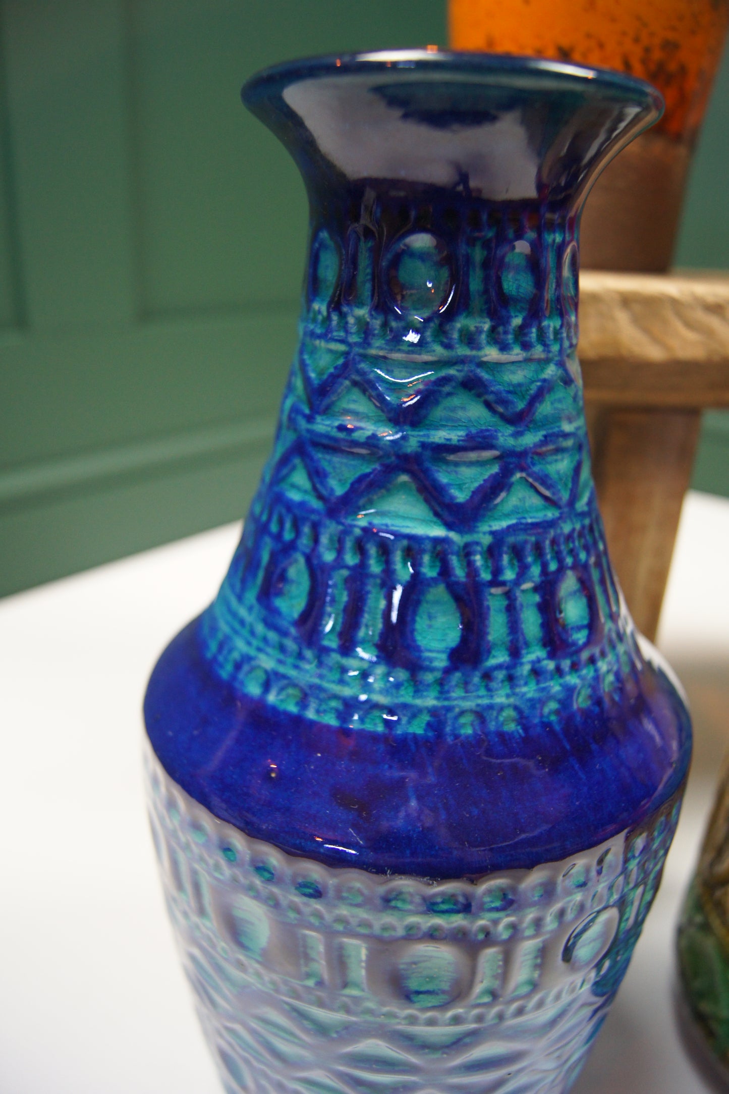 Medium Blue West German Vase '606-30'