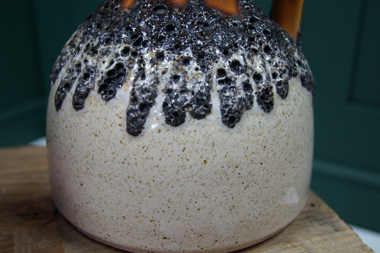 Small Brown & Cream 'Fat Lava' West German Vase '83-20'