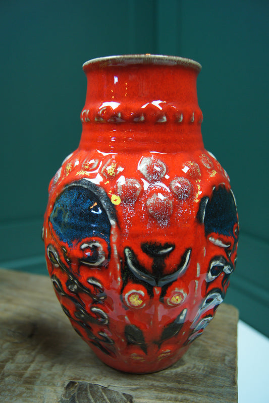 Small Red West German Vase '98-20'