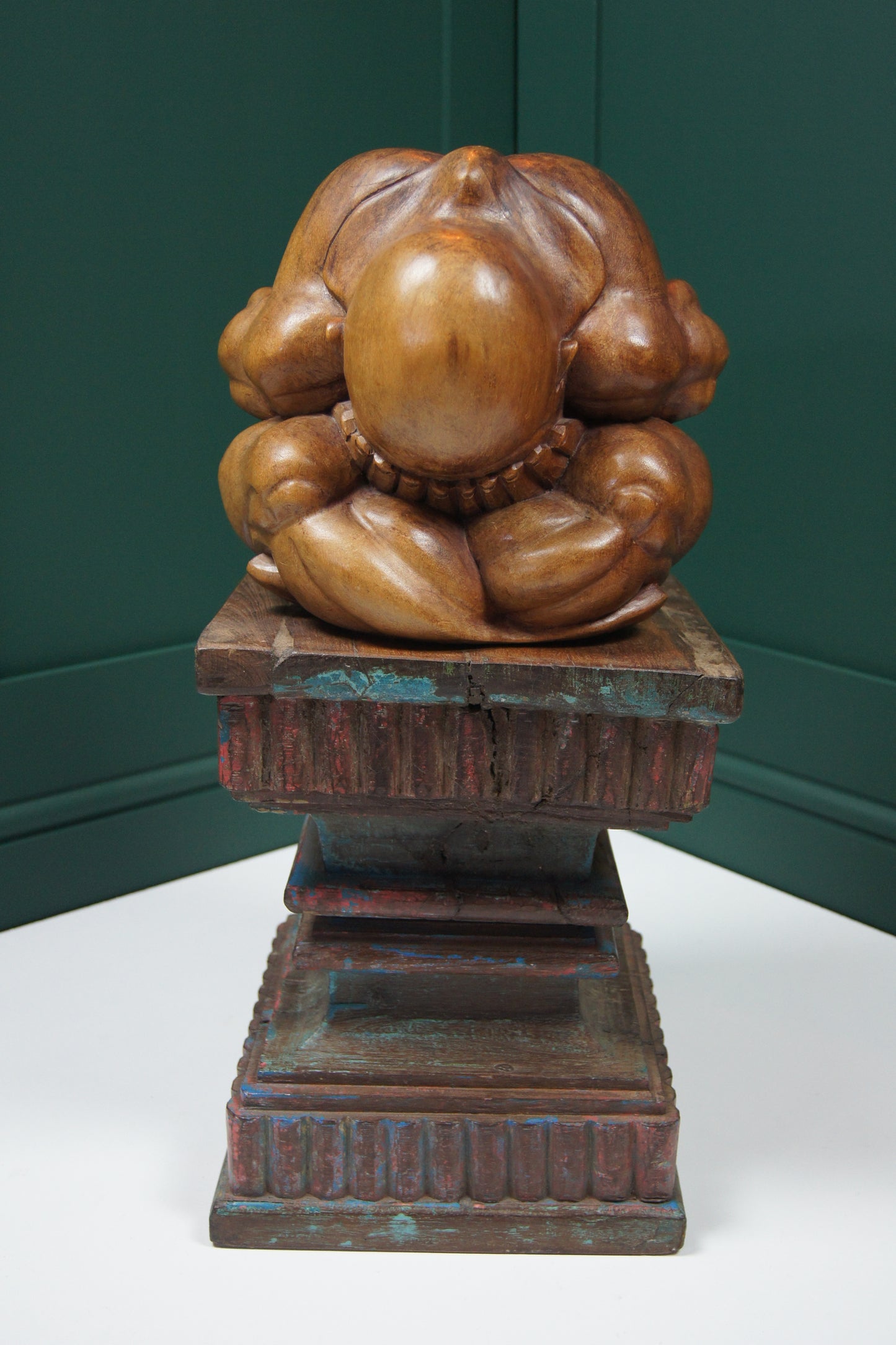 Wooden Carving Weeping Buddha