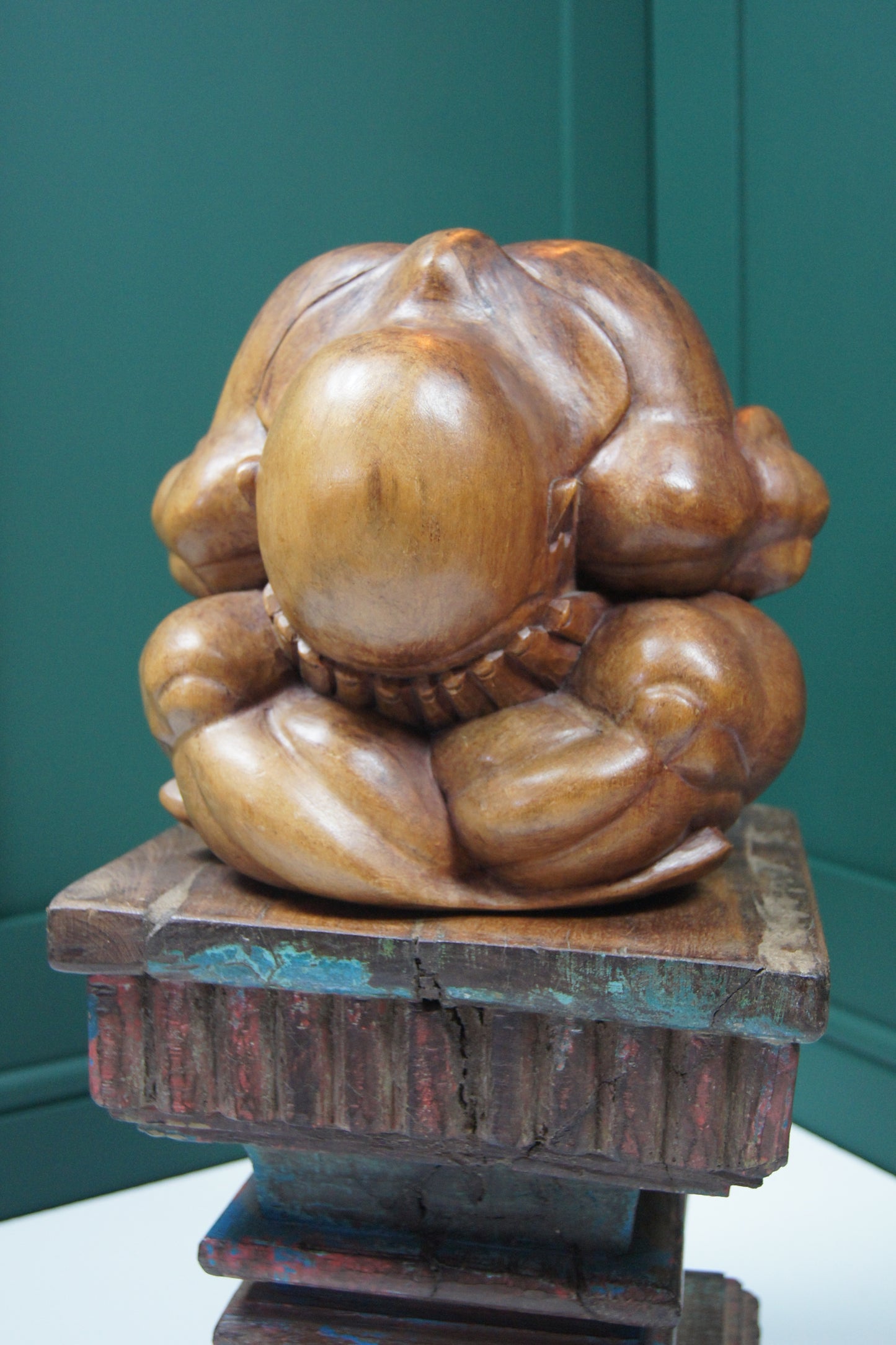 Wooden Carving Weeping Buddha