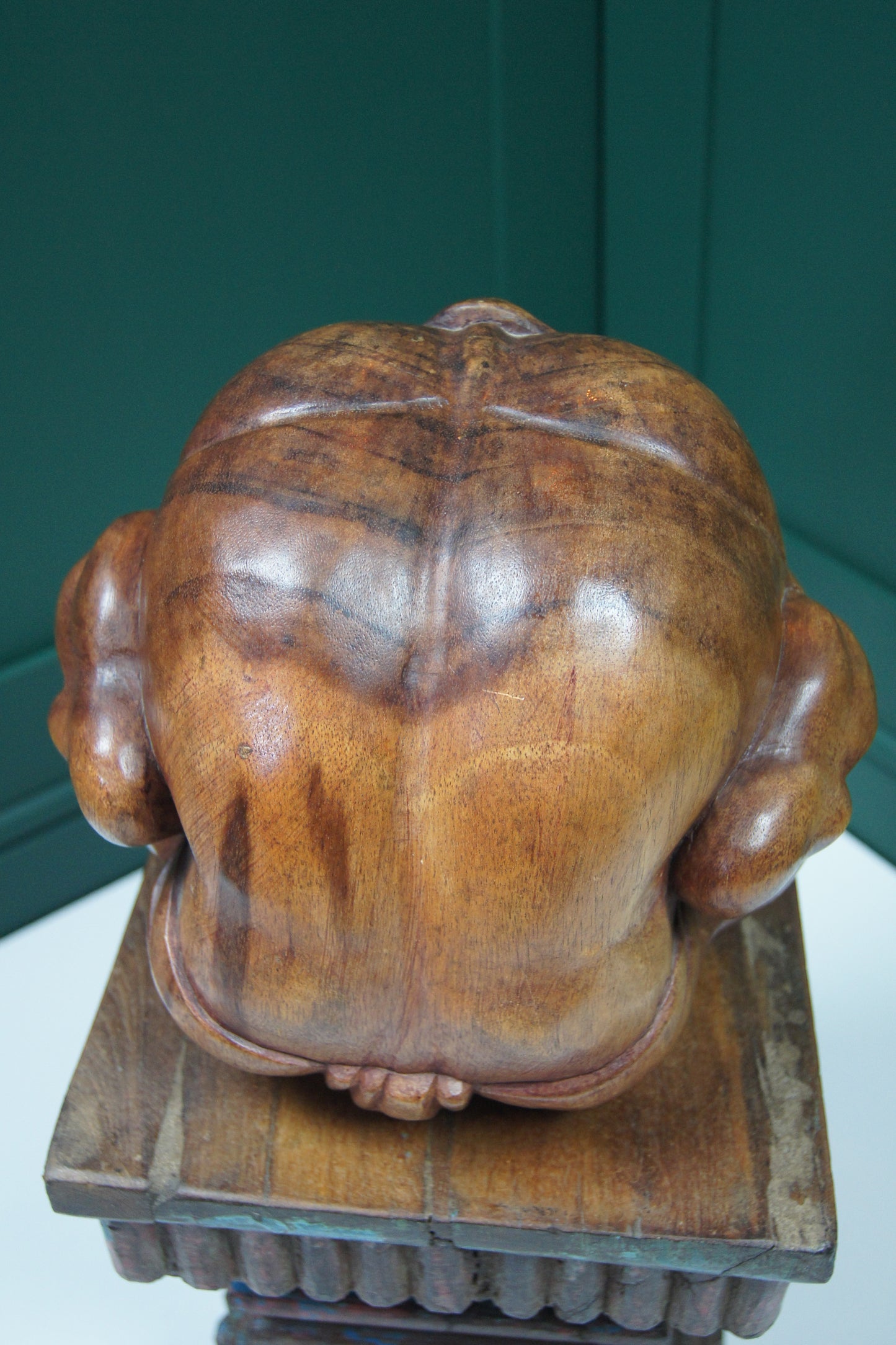 Wooden Carving Weeping Buddha