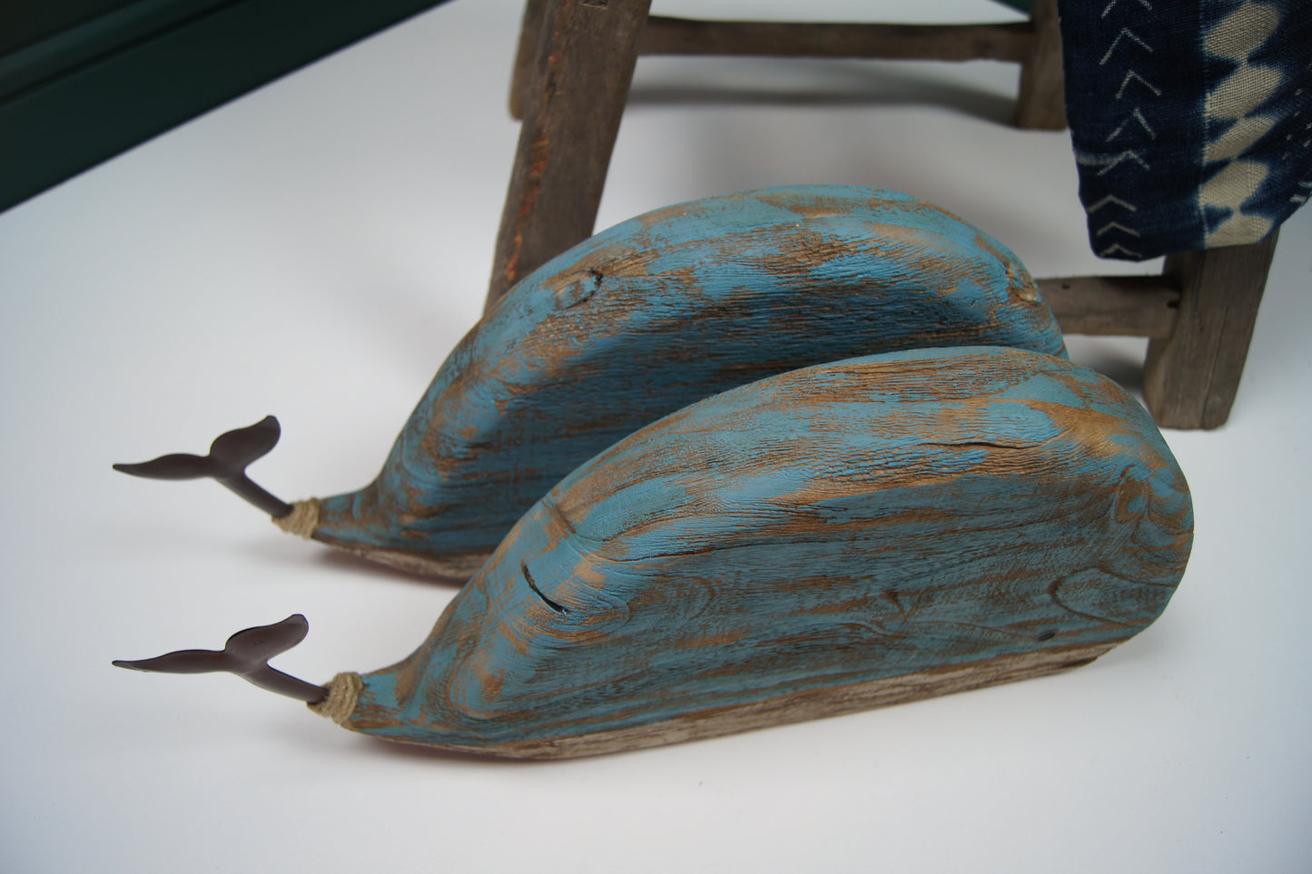 Hand Carved Wooden Whale